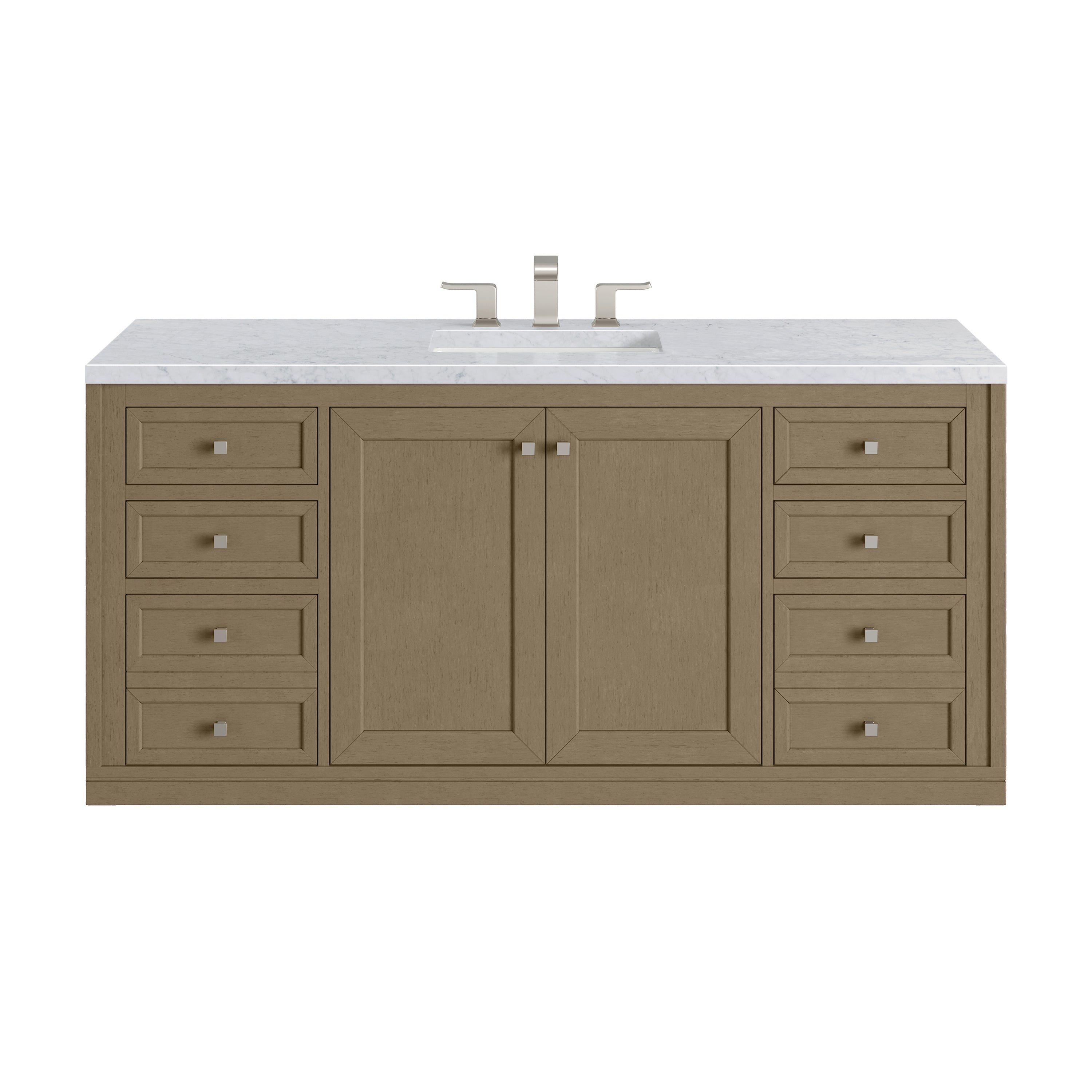 Walnut Whisper / Carrara White - 3 Faucet Holes