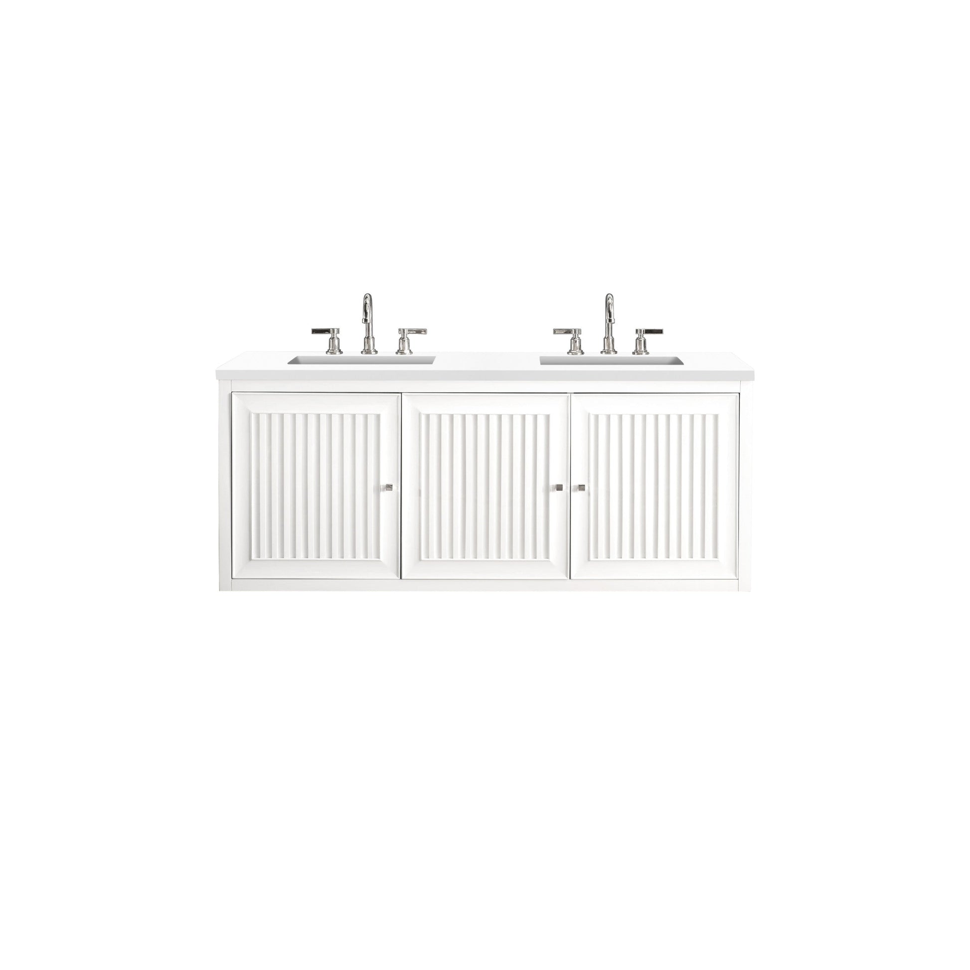 Glossy White / White Zeus - 3 Faucet Holes