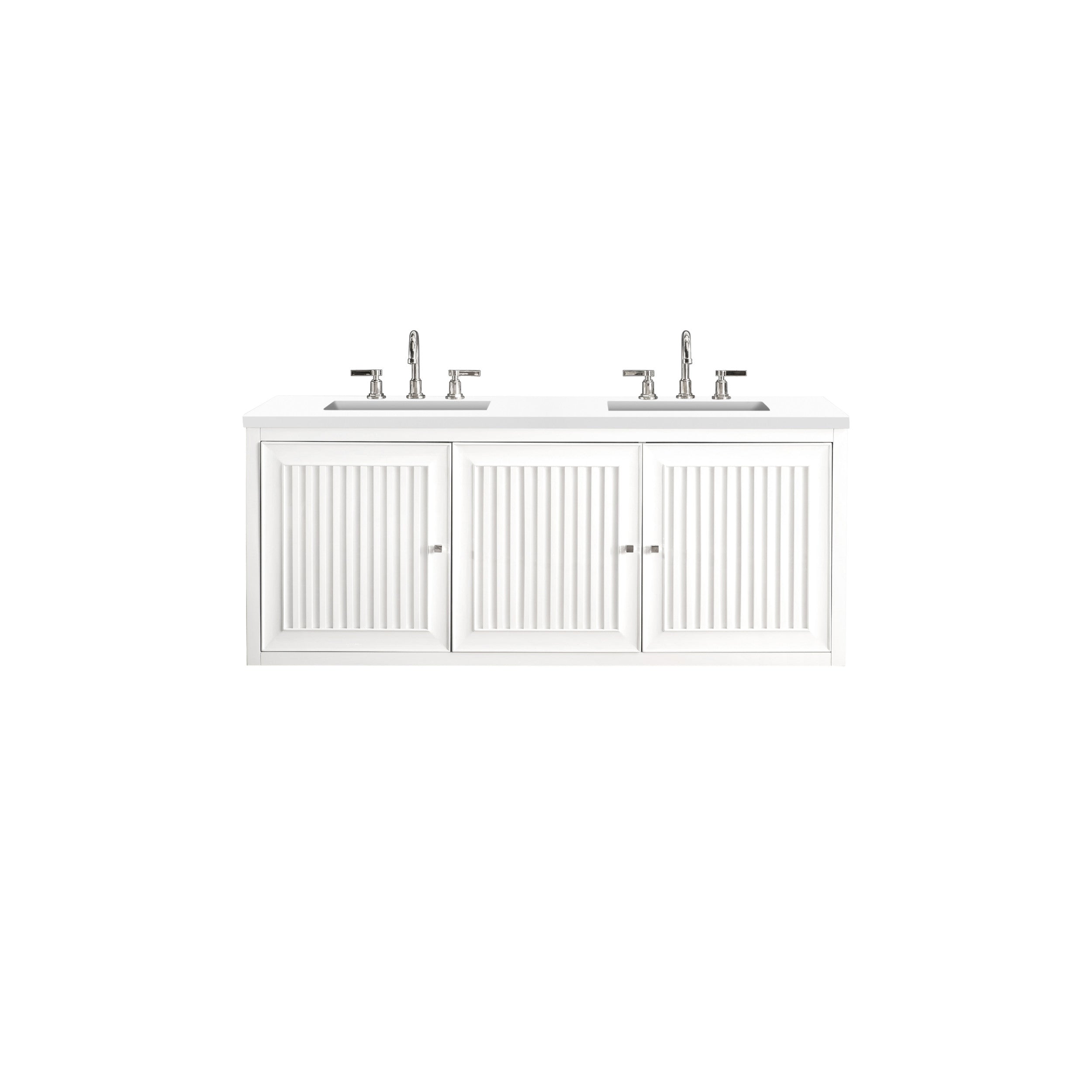 Glossy White / White Zeus - 3 Faucet Holes