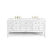 Bright White / White Zeus - 3 Faucet Holes