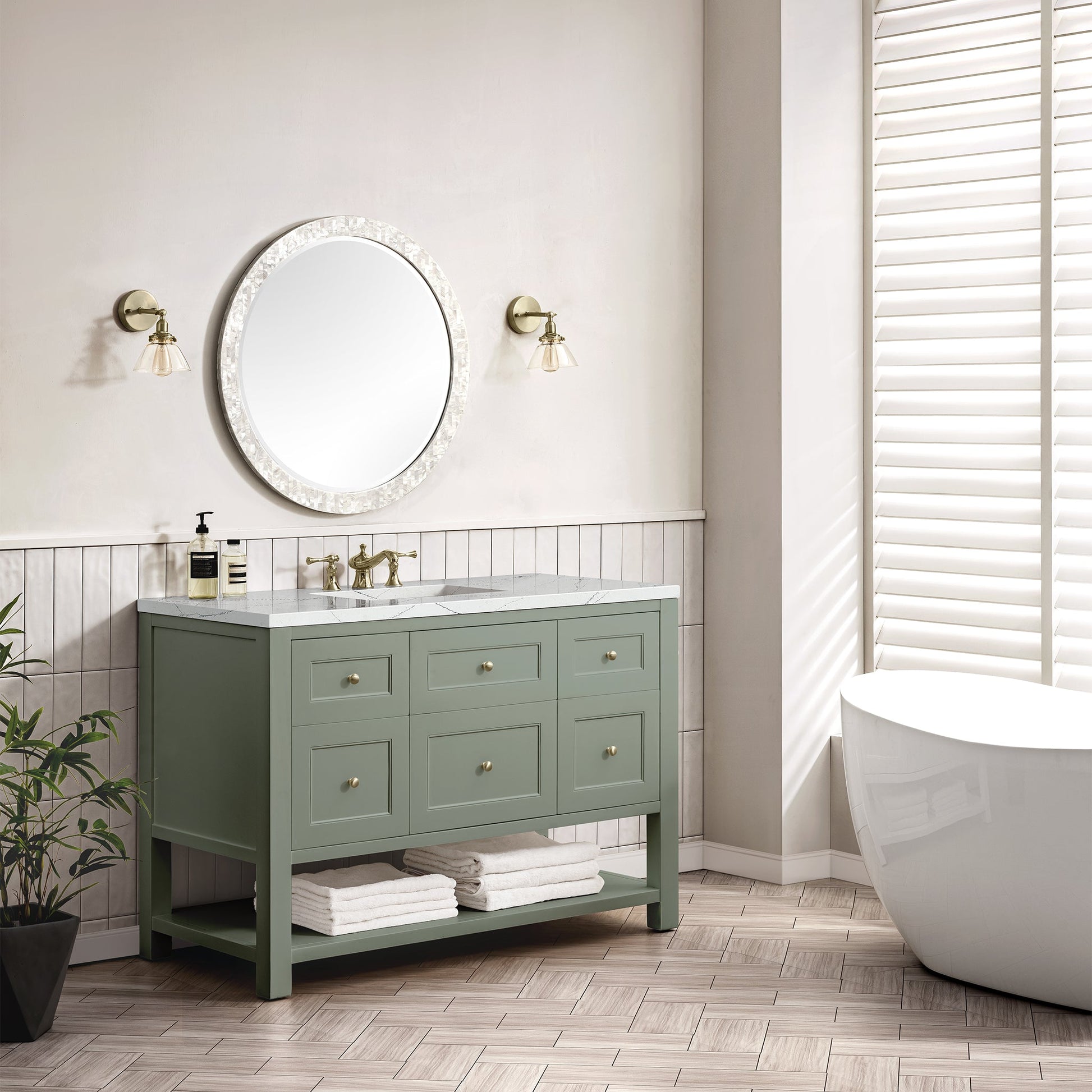 Smokey Celadon / Ethereal Noctis - 3 Faucet Holes