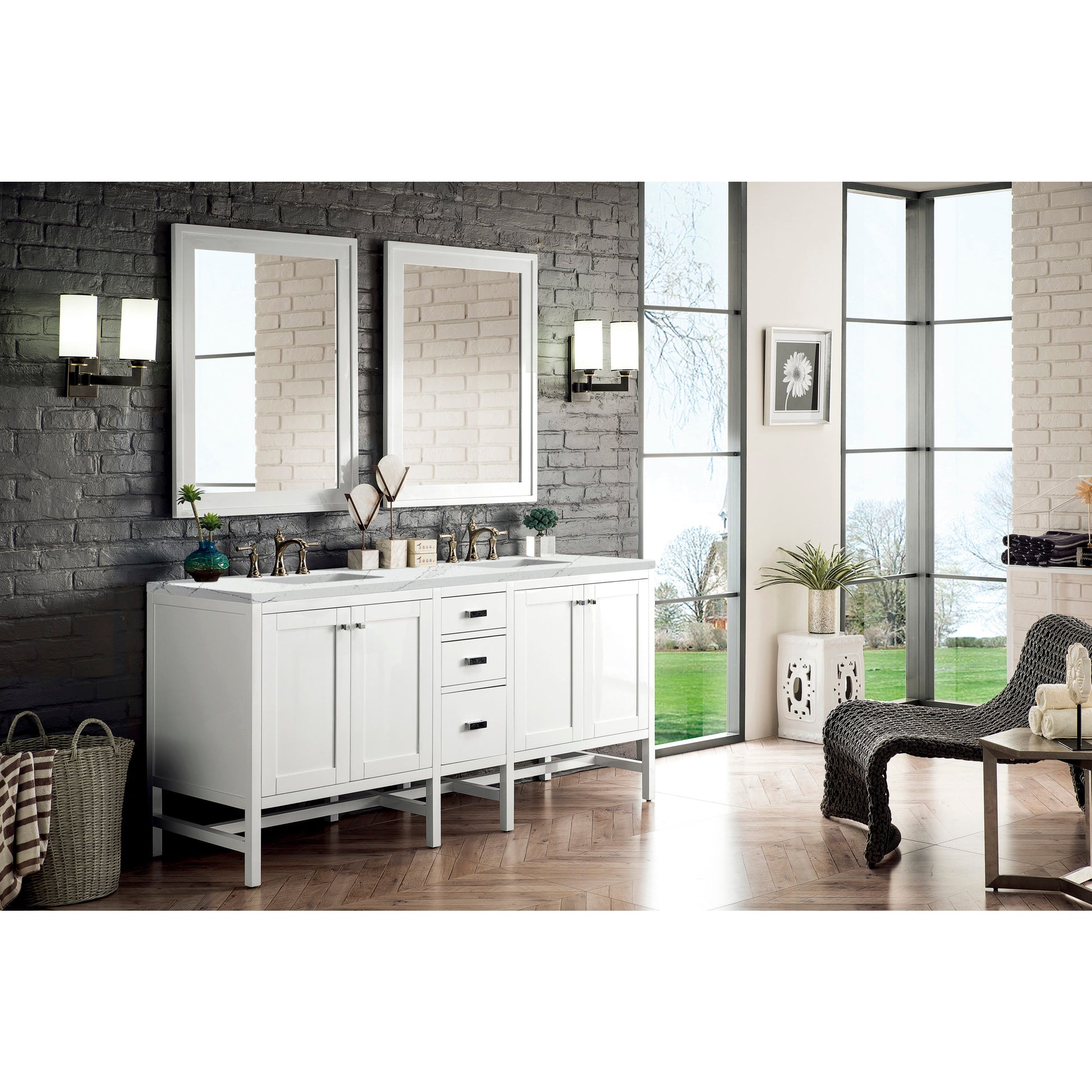 Glossy White / Ethereal Noctis - 3 Faucet Holes
