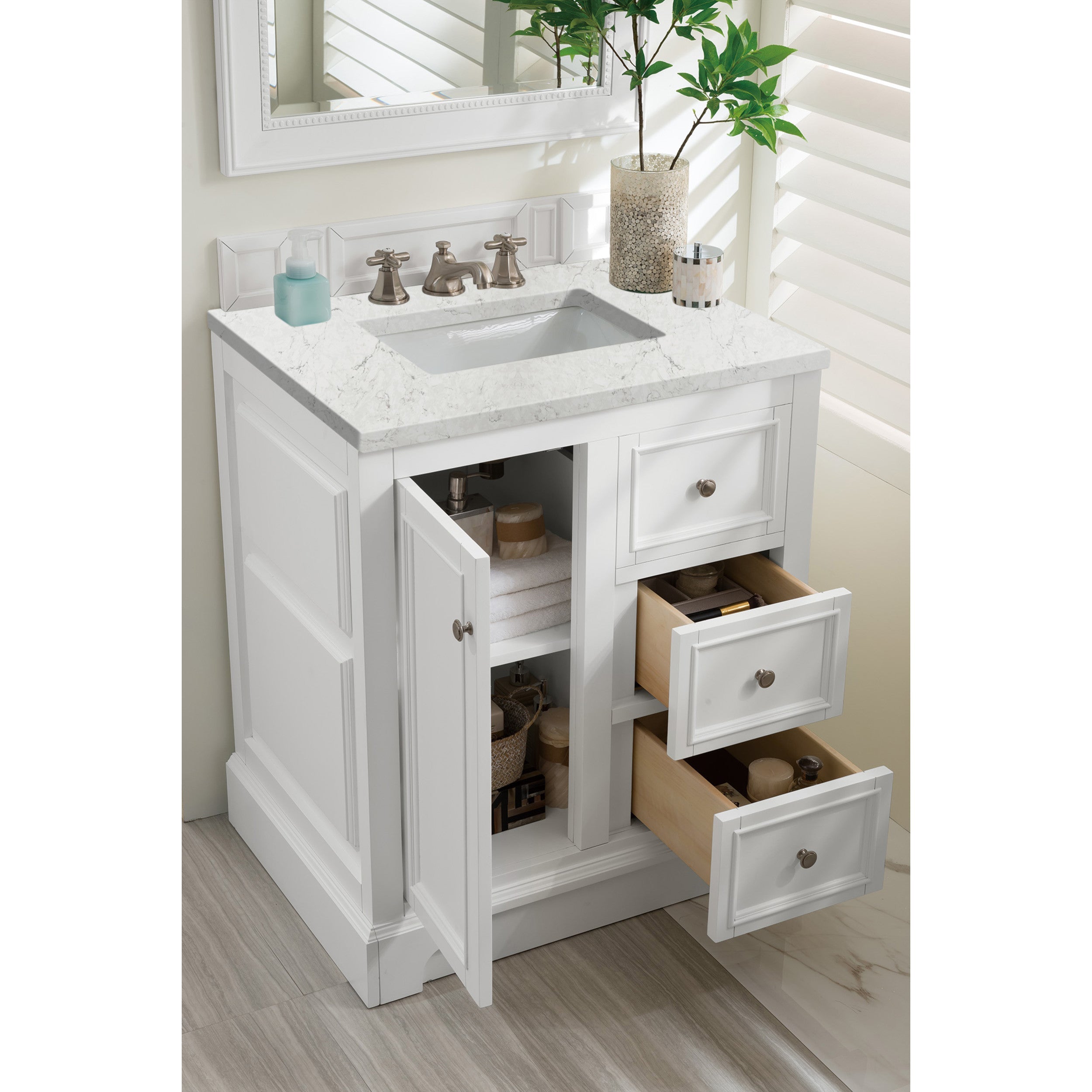 Bright White / Eternal Jasmine Pearl - 3 Faucet Holes