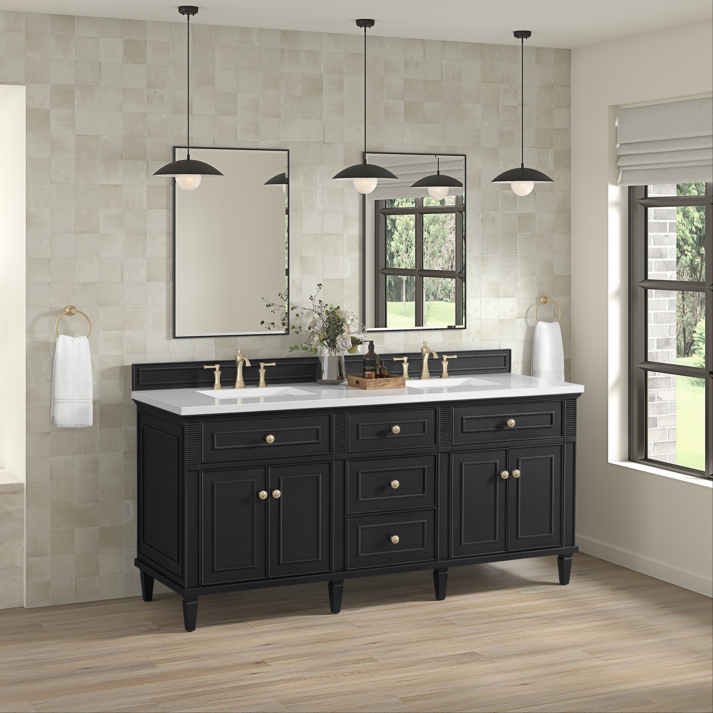 Black Onyx / White Zeus - 3 Faucet Holes