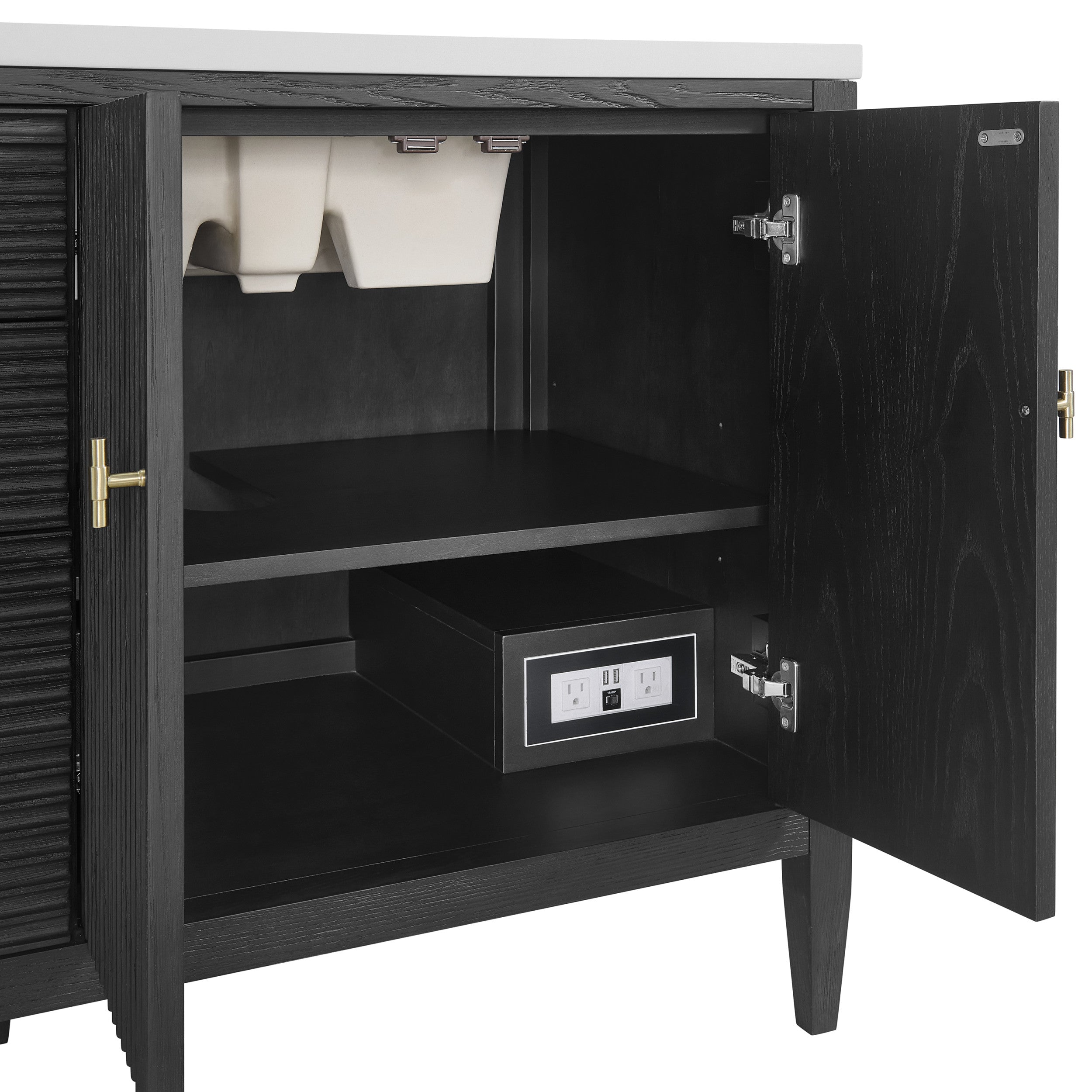 Carbon Oak / No Countertop