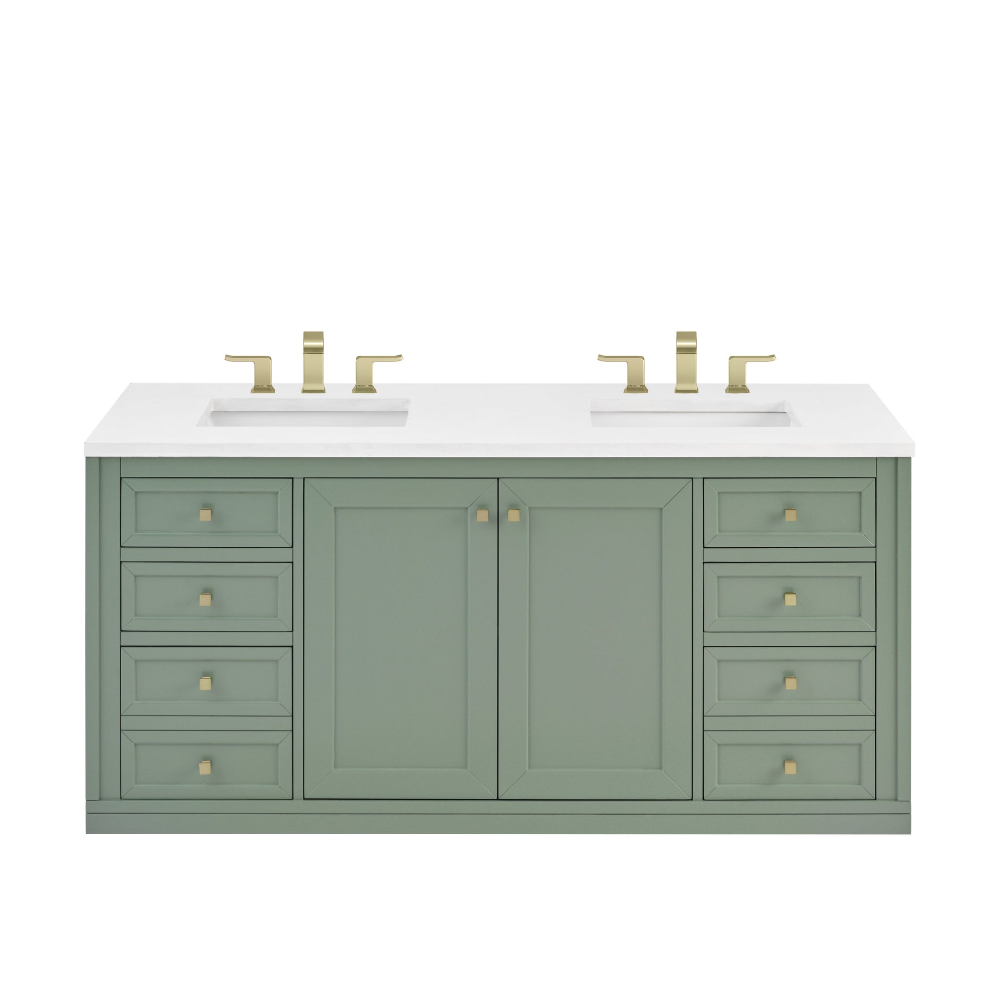 Smokey Celadon / White Zeus - 3 Faucet Holes
