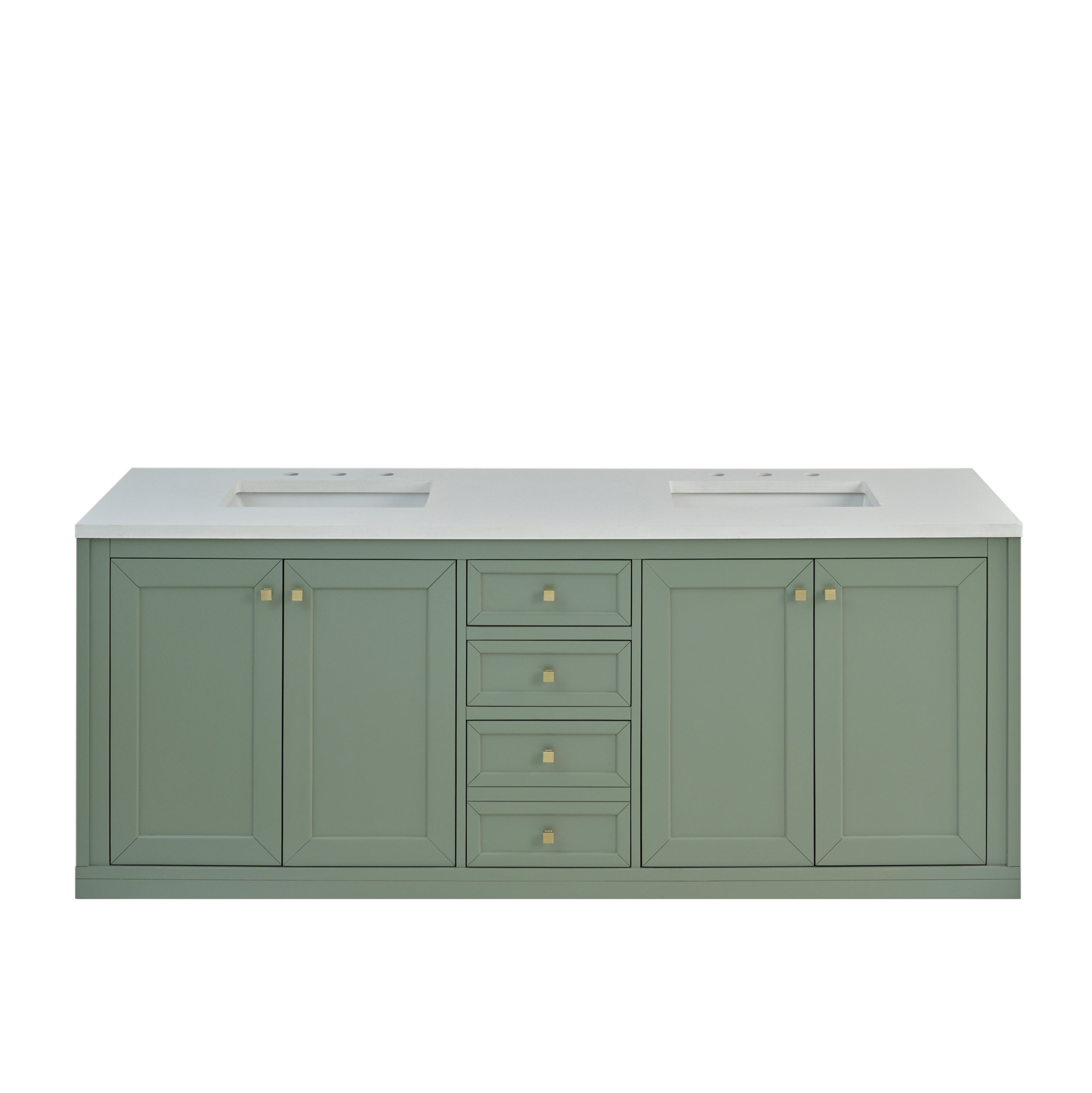 Smokey Celadon / White Zeus - 3 Faucet Holes