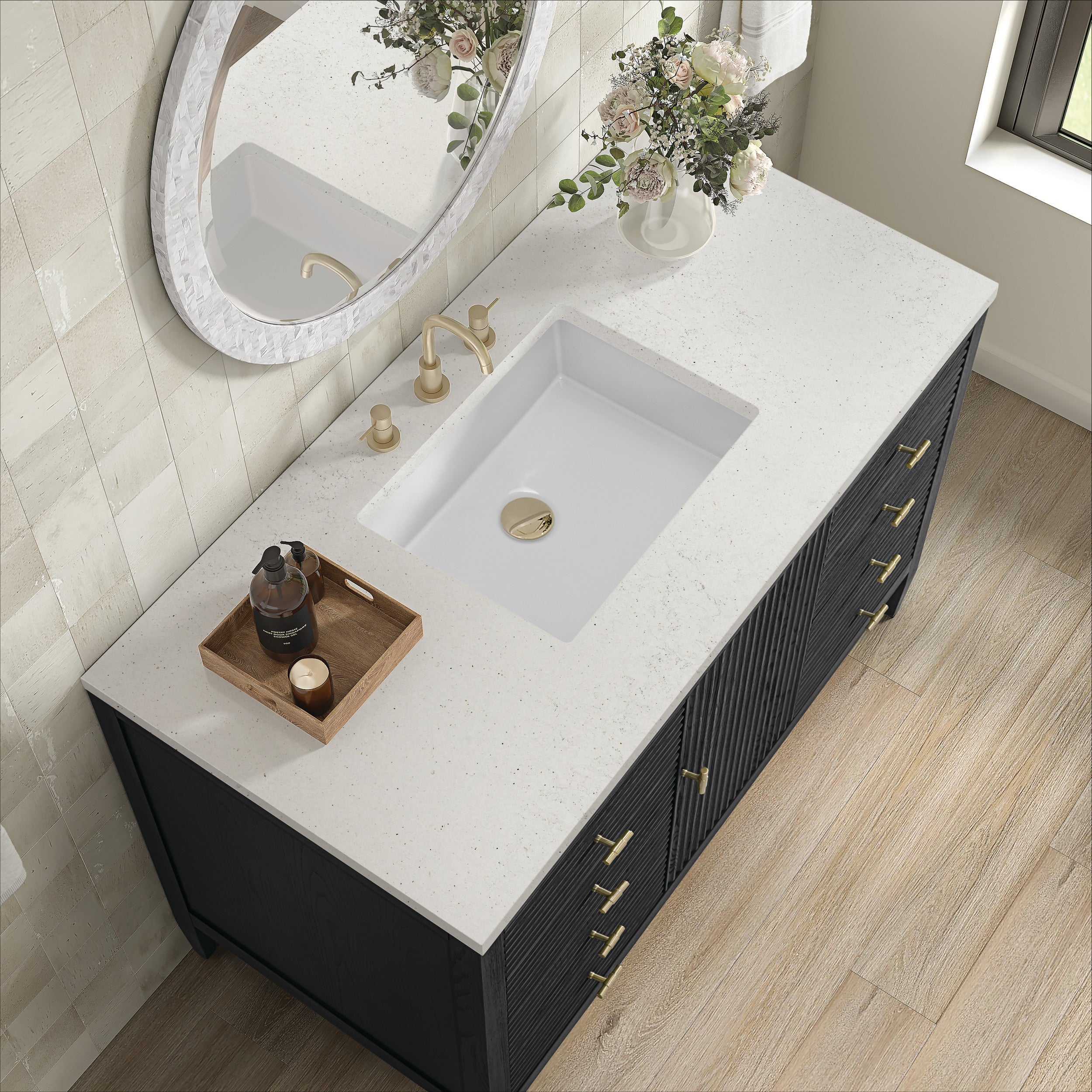 Carbon Oak / Lime Delight - 3 Faucet Holes