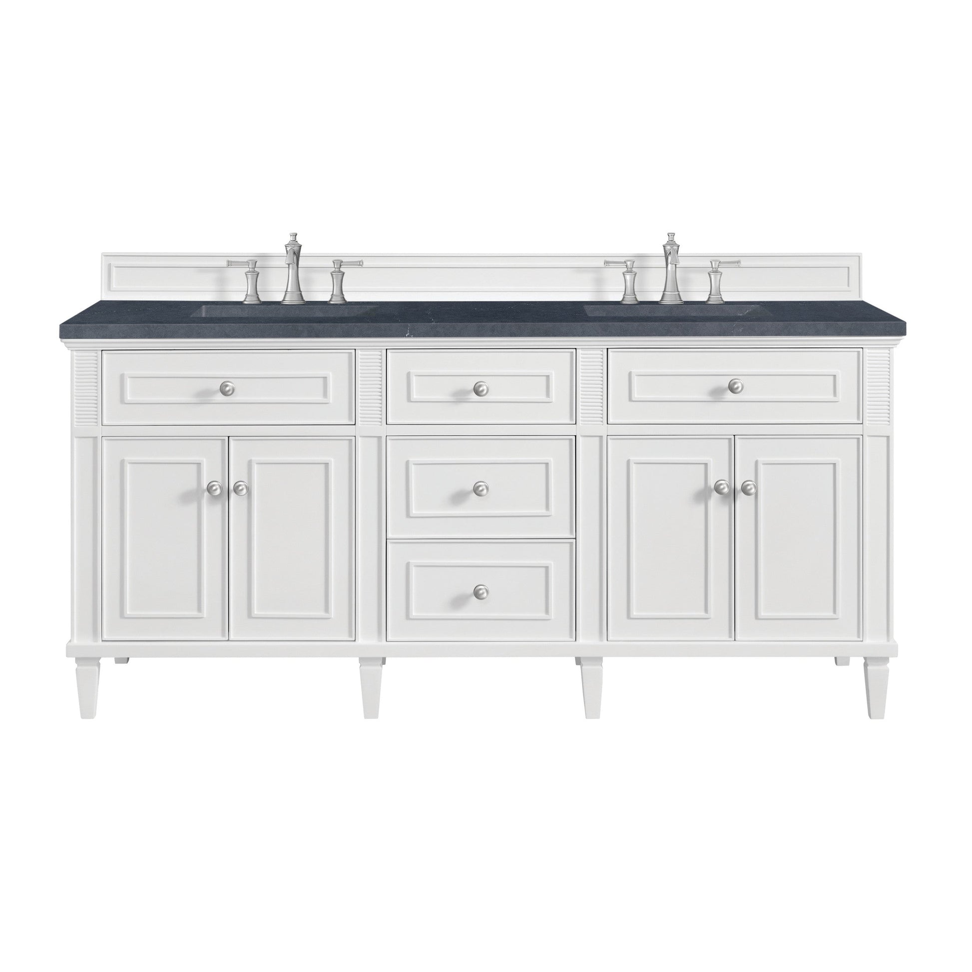 Bright White / Charcoal Soapstone - 3 Faucet Holes