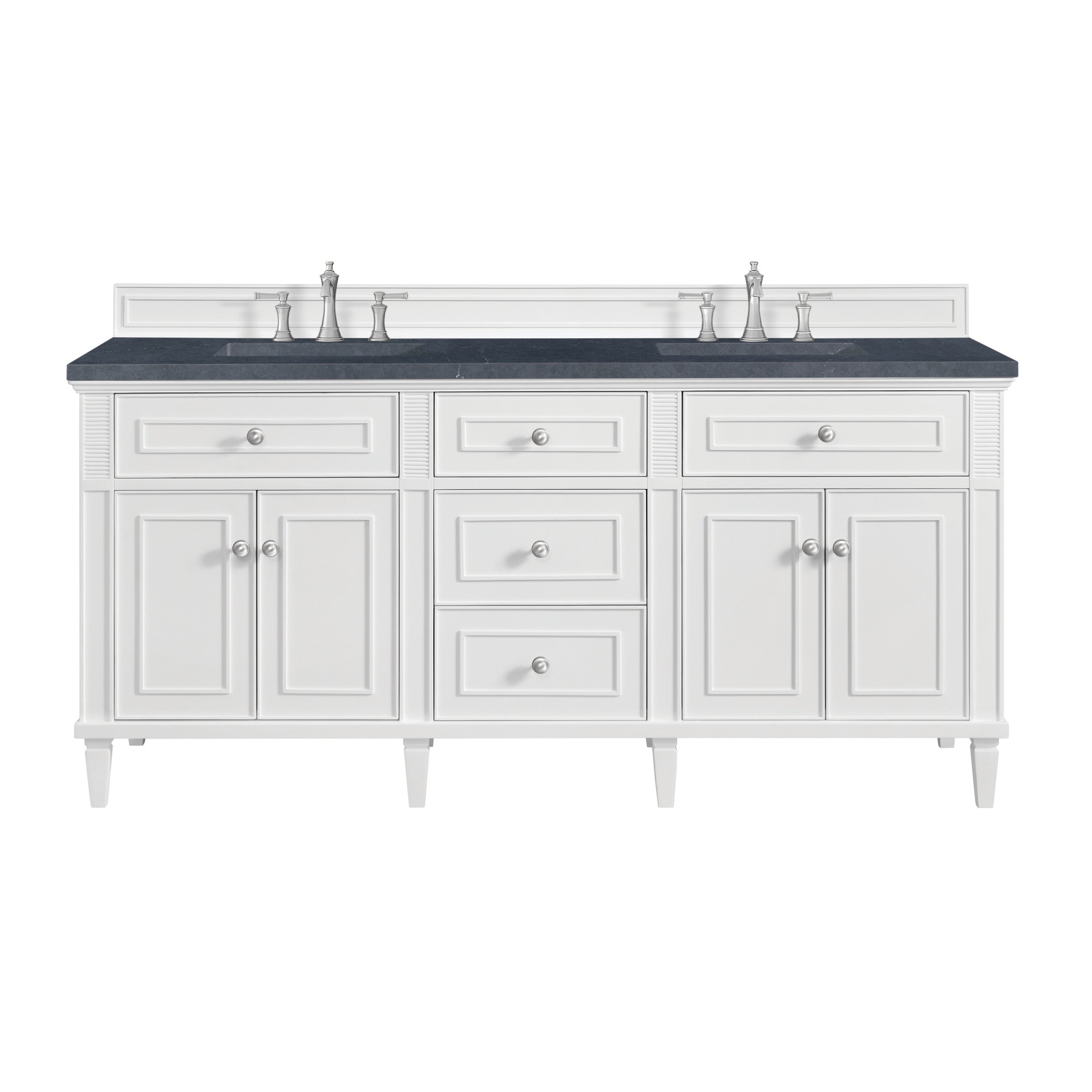 Bright White / Charcoal Soapstone - 3 Faucet Holes
