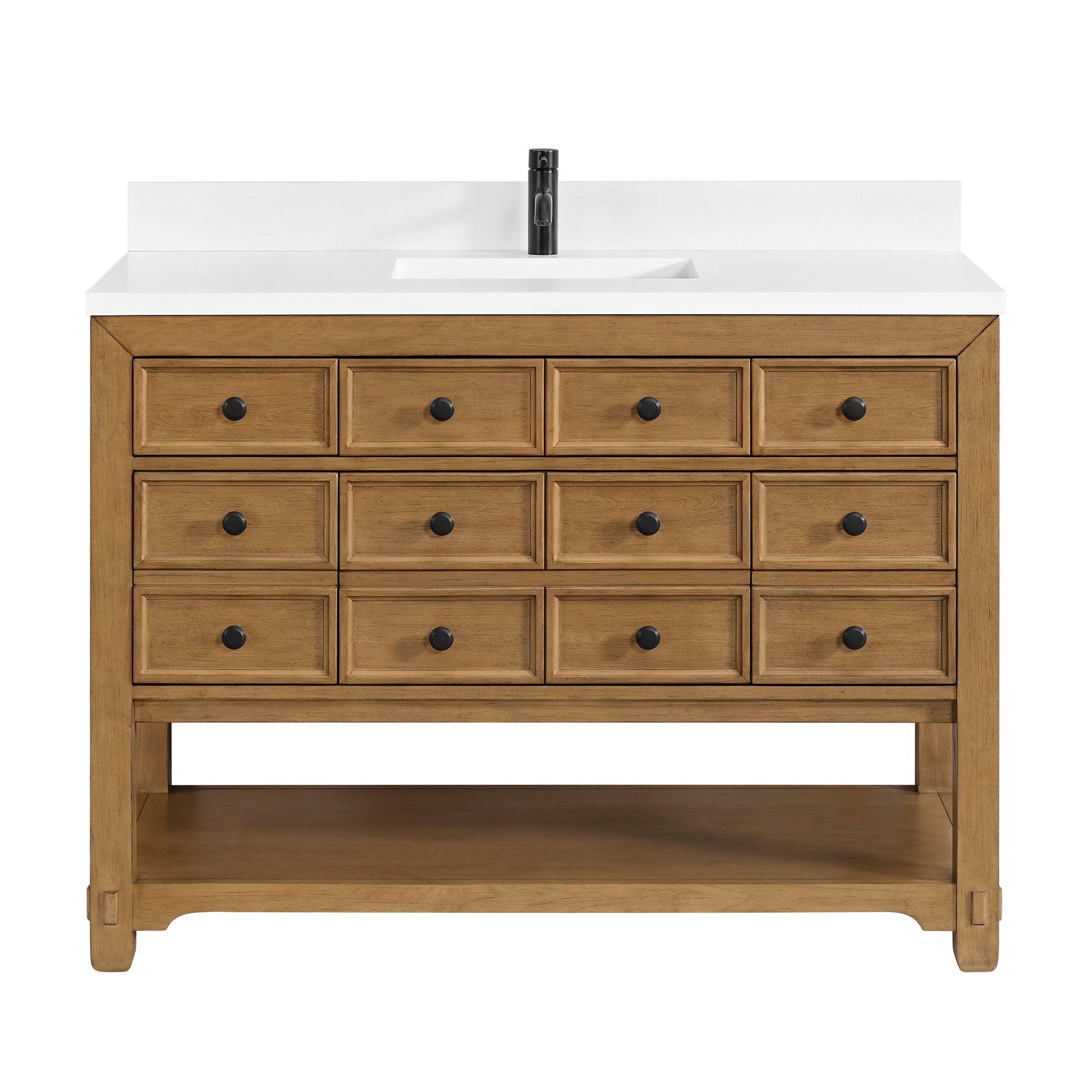 Amber Birch / White Zeus - 1 Faucet Hole