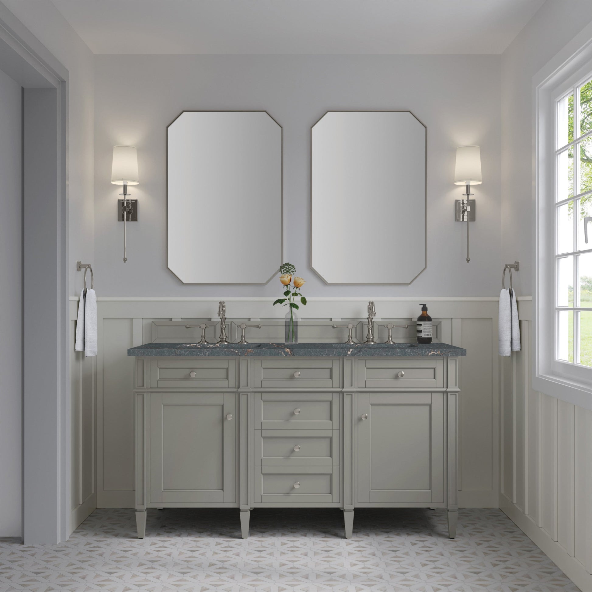 Urban Gray / Parisien Bleu - 3 Faucet Holes