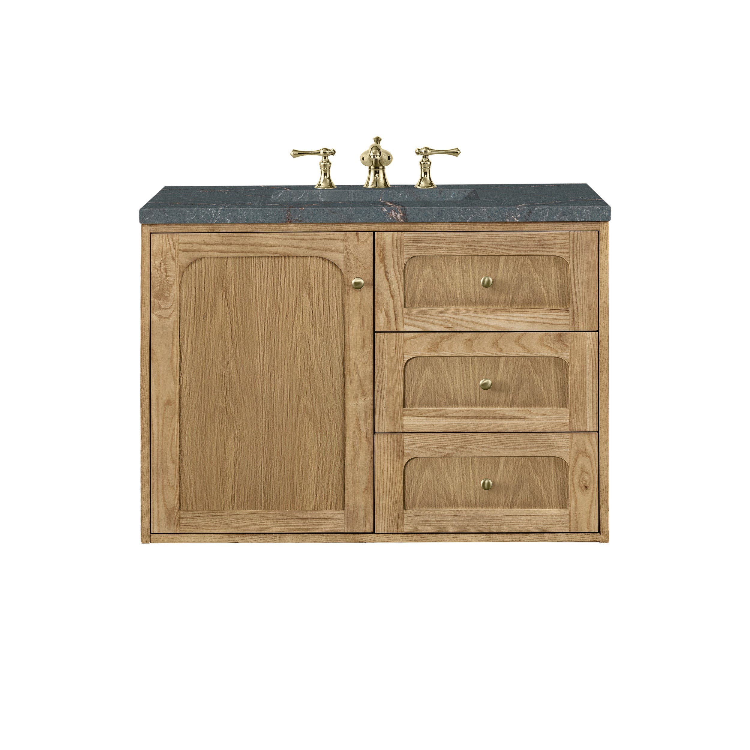 Light Natural Oak / Parisien Bleu - 3 Faucet Holes