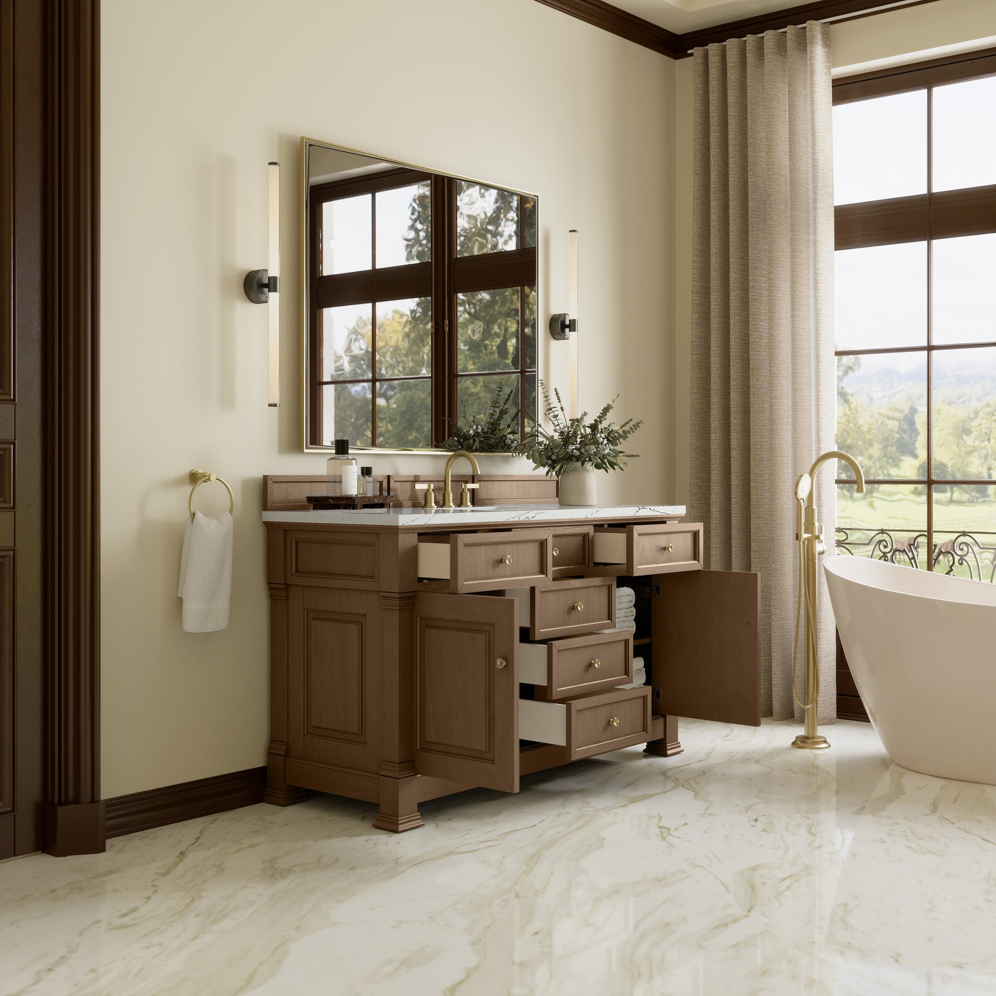Pecan / Ethereal Noctis - 3 Faucet Holes