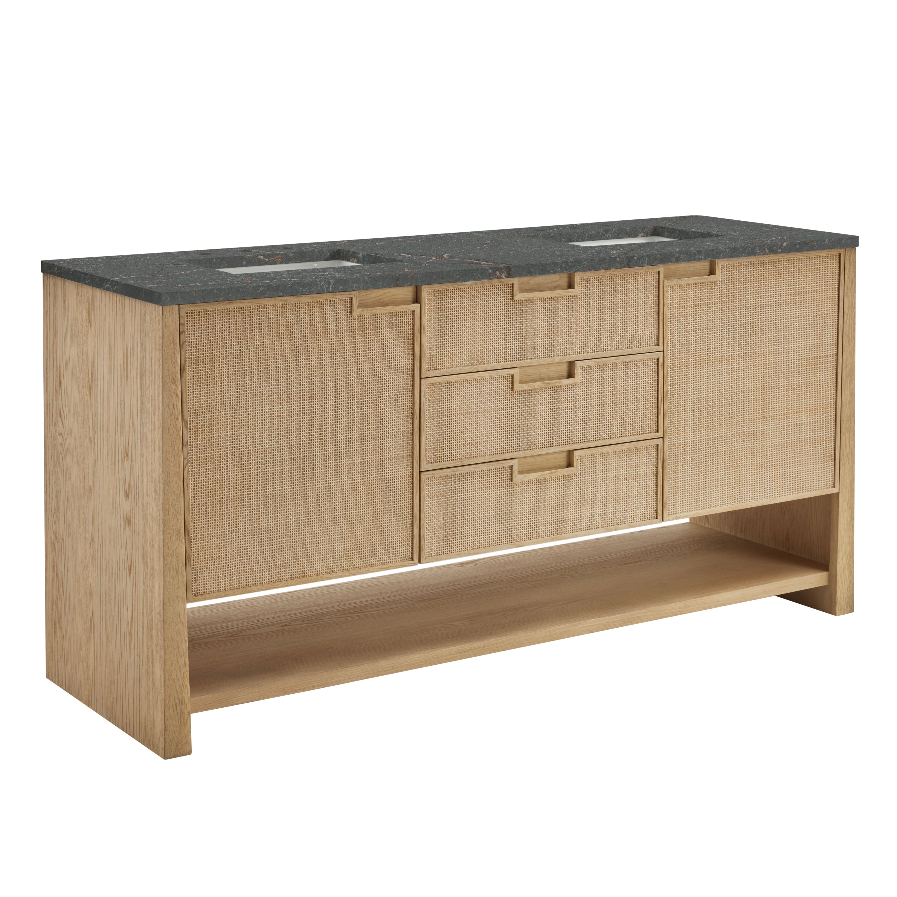 Seaside Oak / Parisien Bleu - 3 Faucet Holes