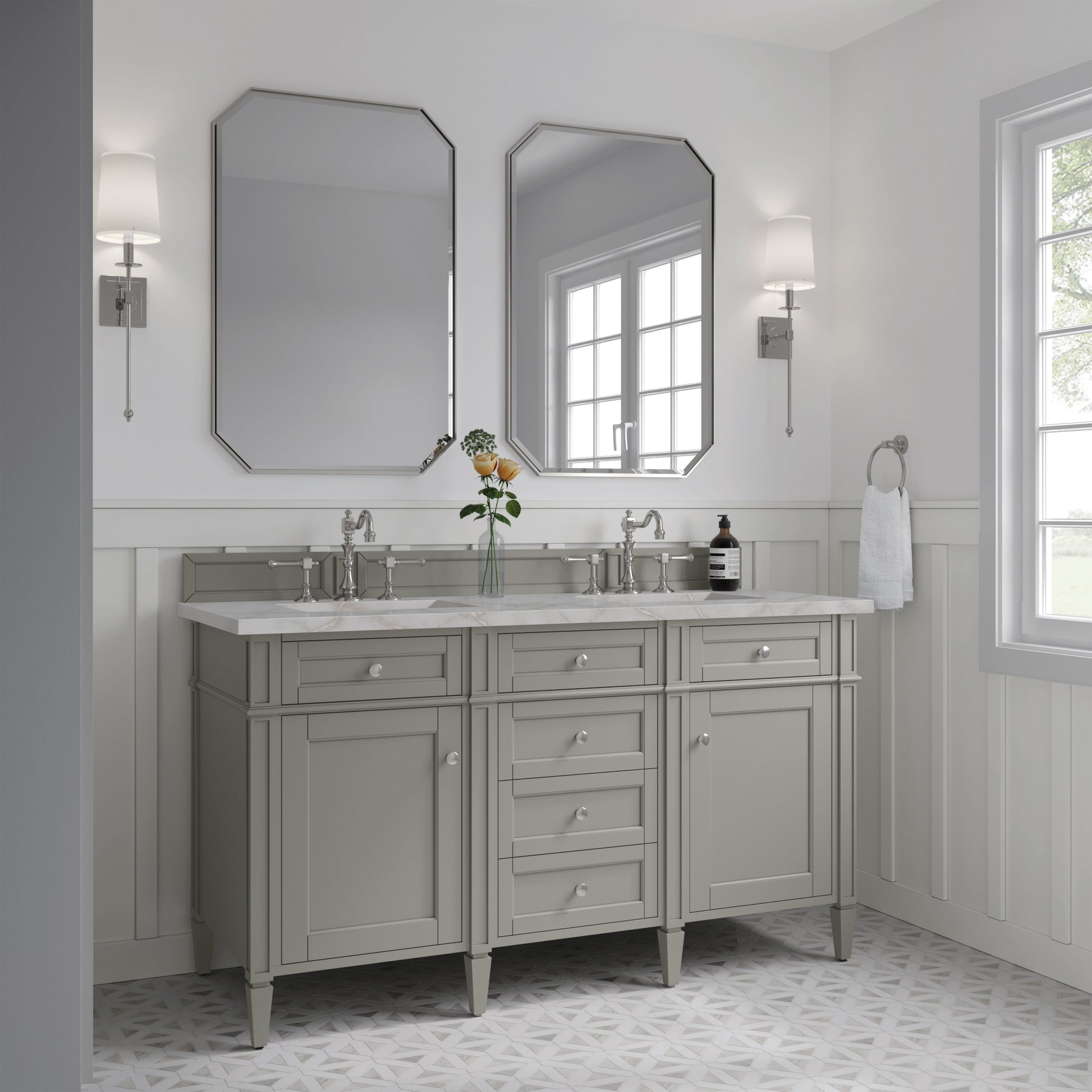 Urban Gray / Victorian Silver - 3 Faucet Holes