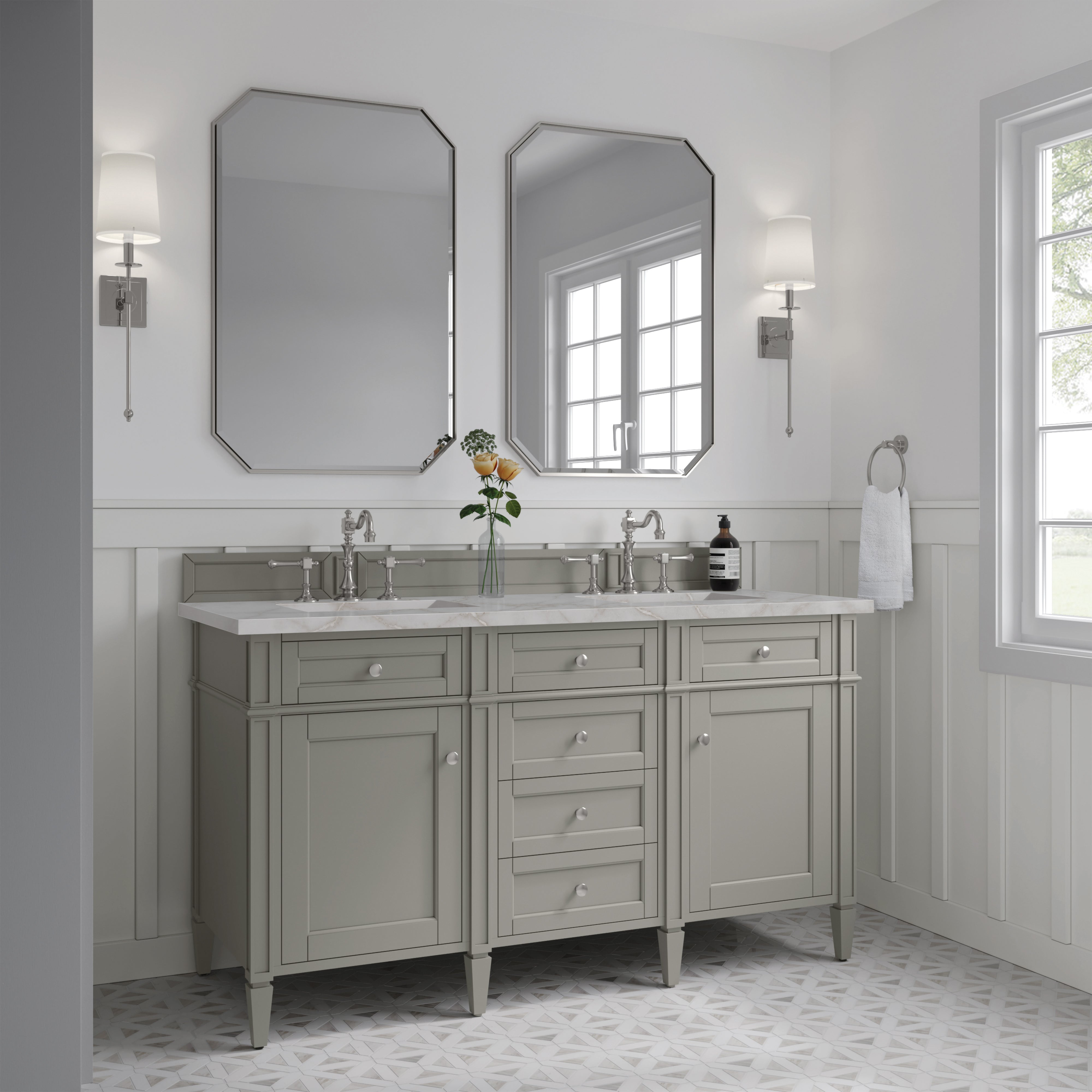 Urban Gray / Victorian Silver - 3 Faucet Holes