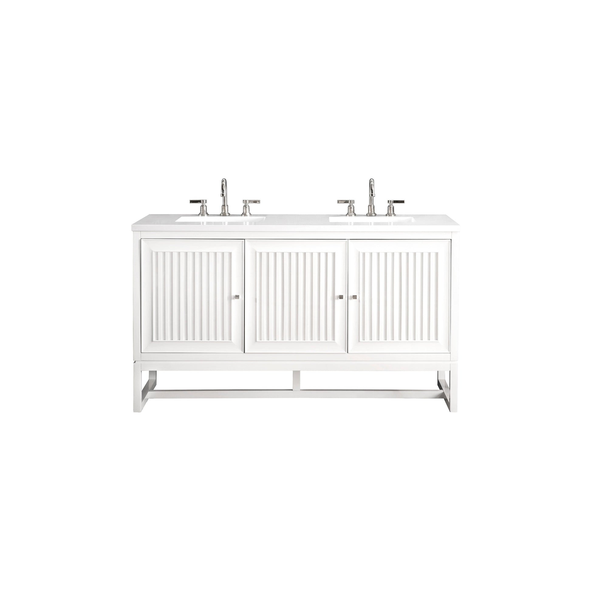Glossy White / White Zeus - 3 Faucet Holes