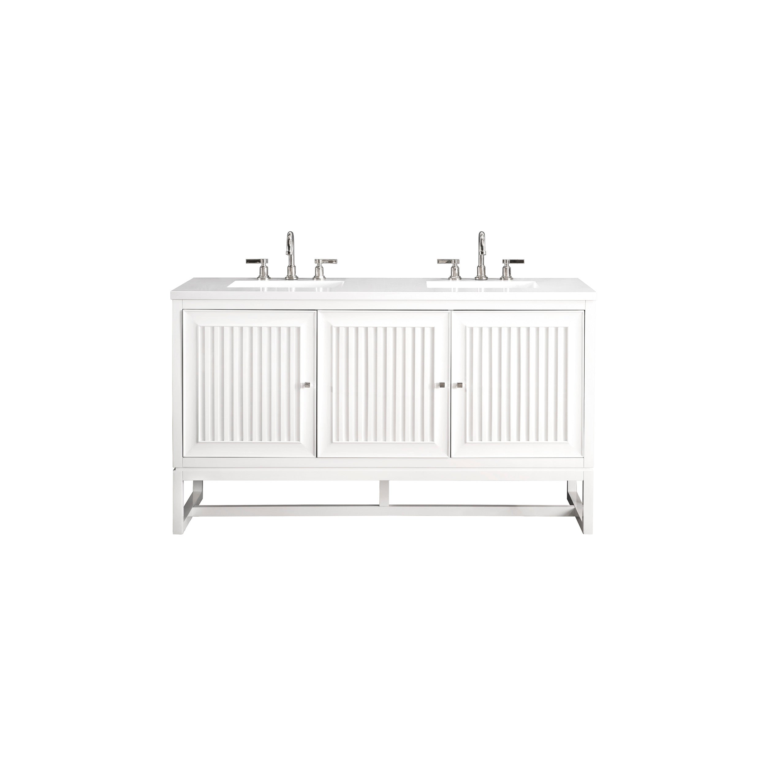 Glossy White / White Zeus - 3 Faucet Holes