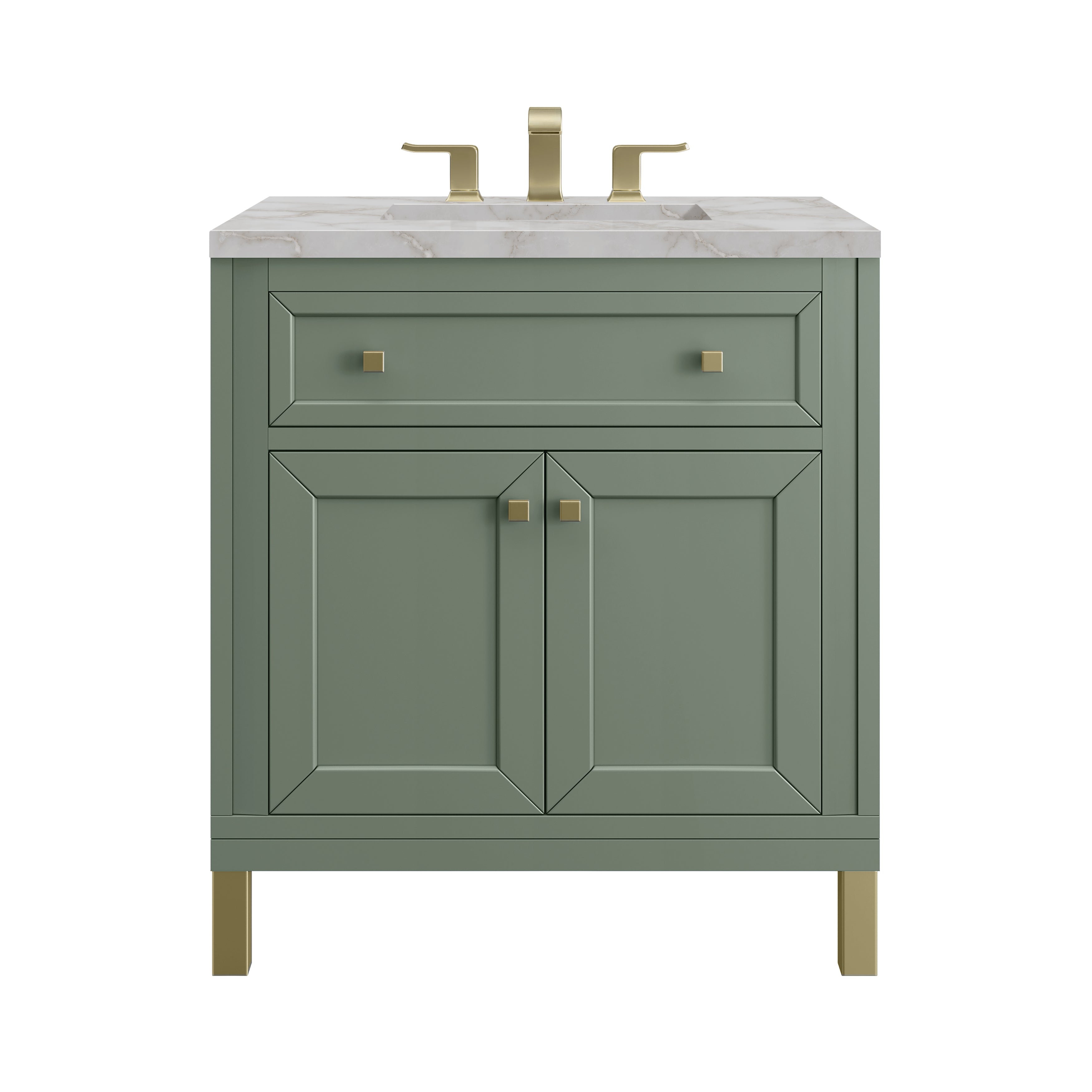 Smokey Celadon / Victorian Silver - 3 Faucet Holes