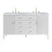 Bright White / Carrara White - 3 Faucet Holes
