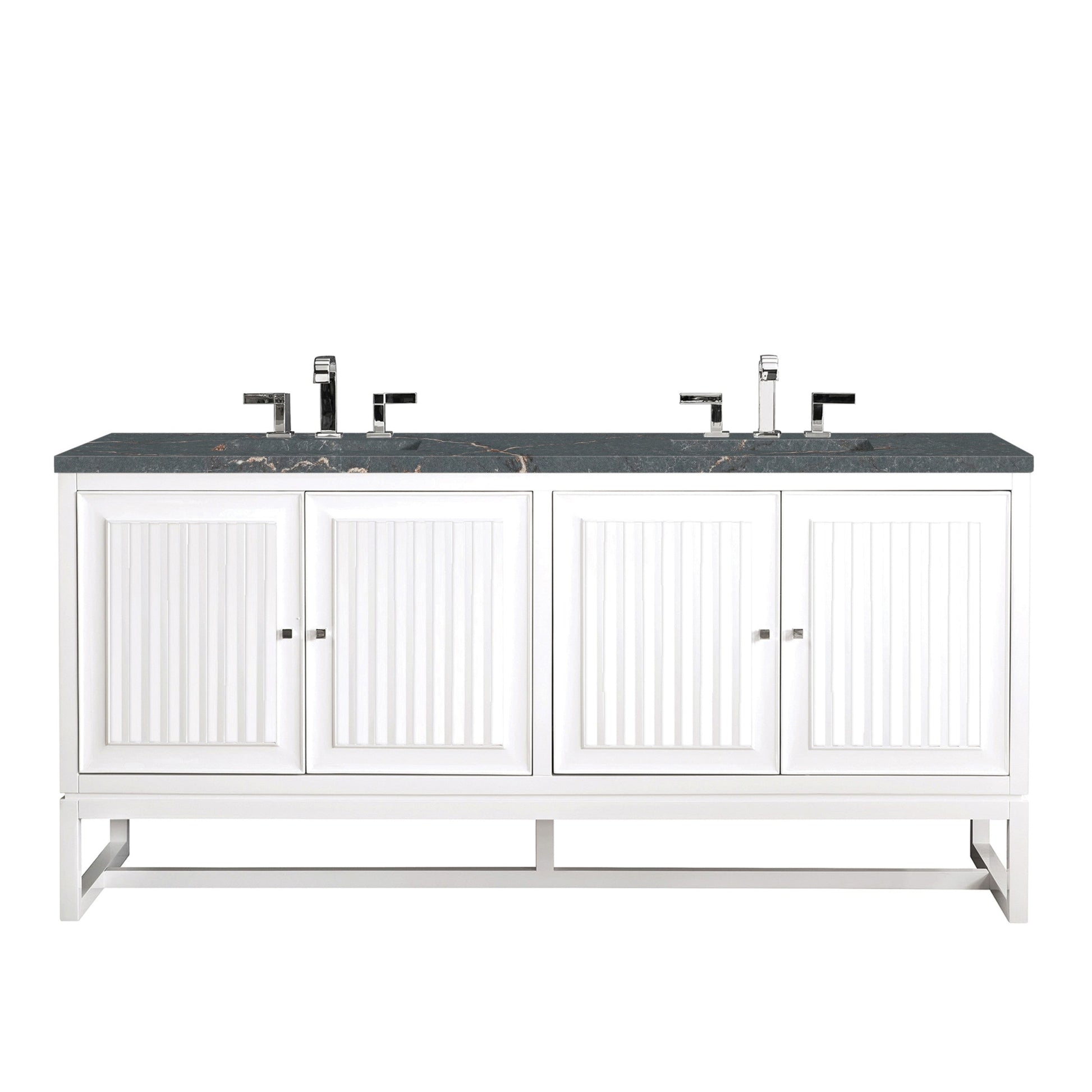 Glossy White / Parisien Bleu - 3 Faucet Holes