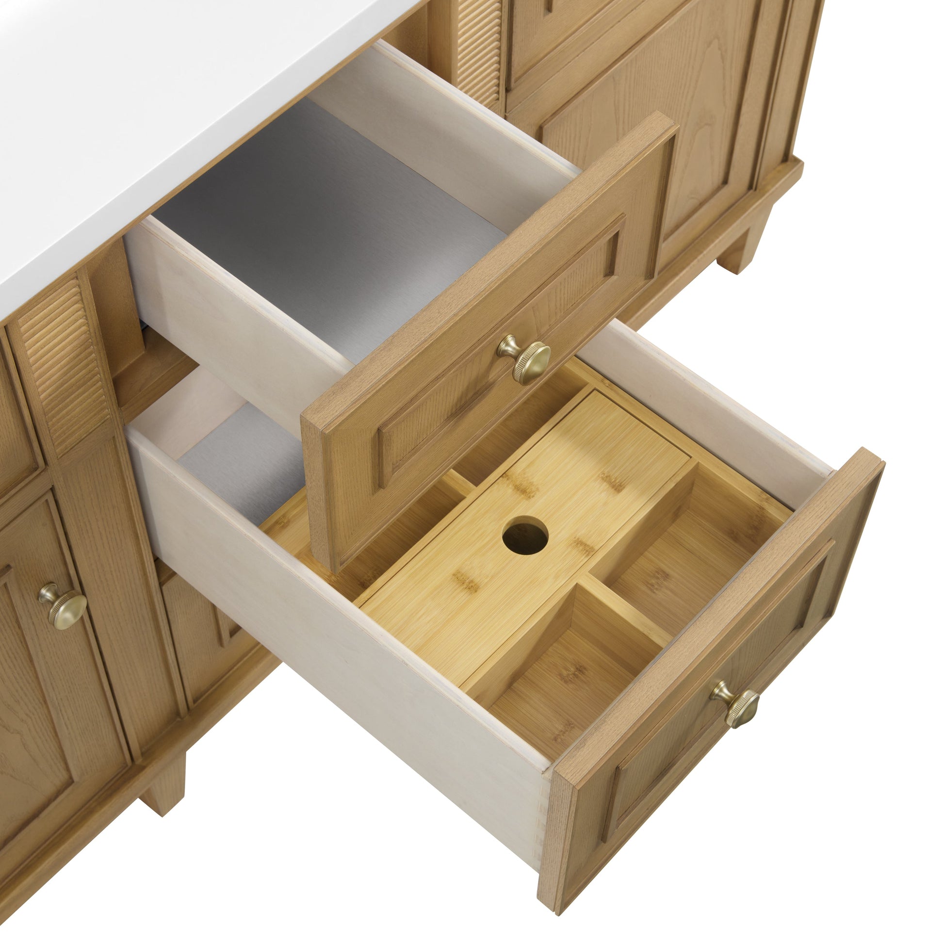 Light Natural Oak / Victorian Silver - 3 Faucet Holes
