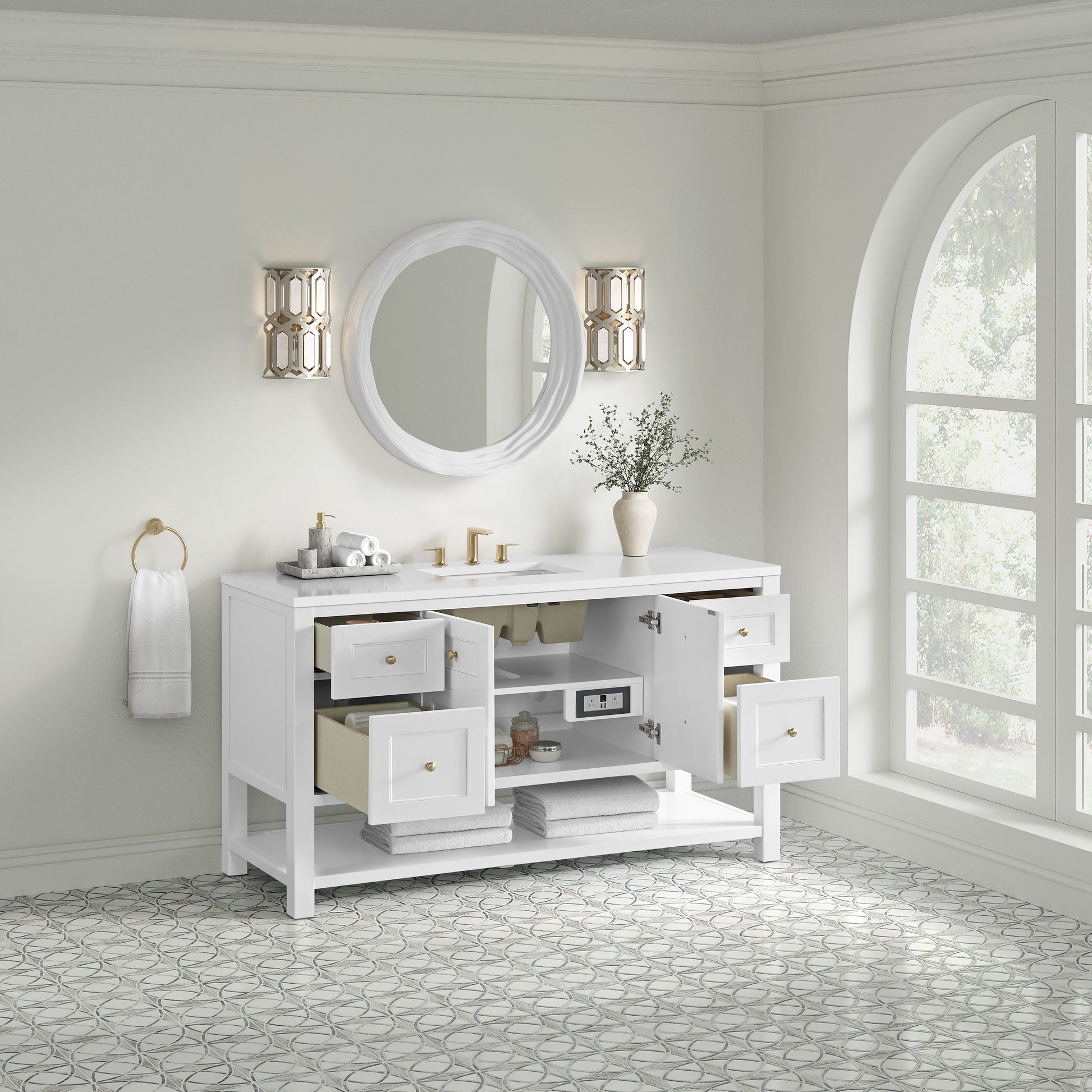 Bright White / White Zeus - 3 Faucet Holes