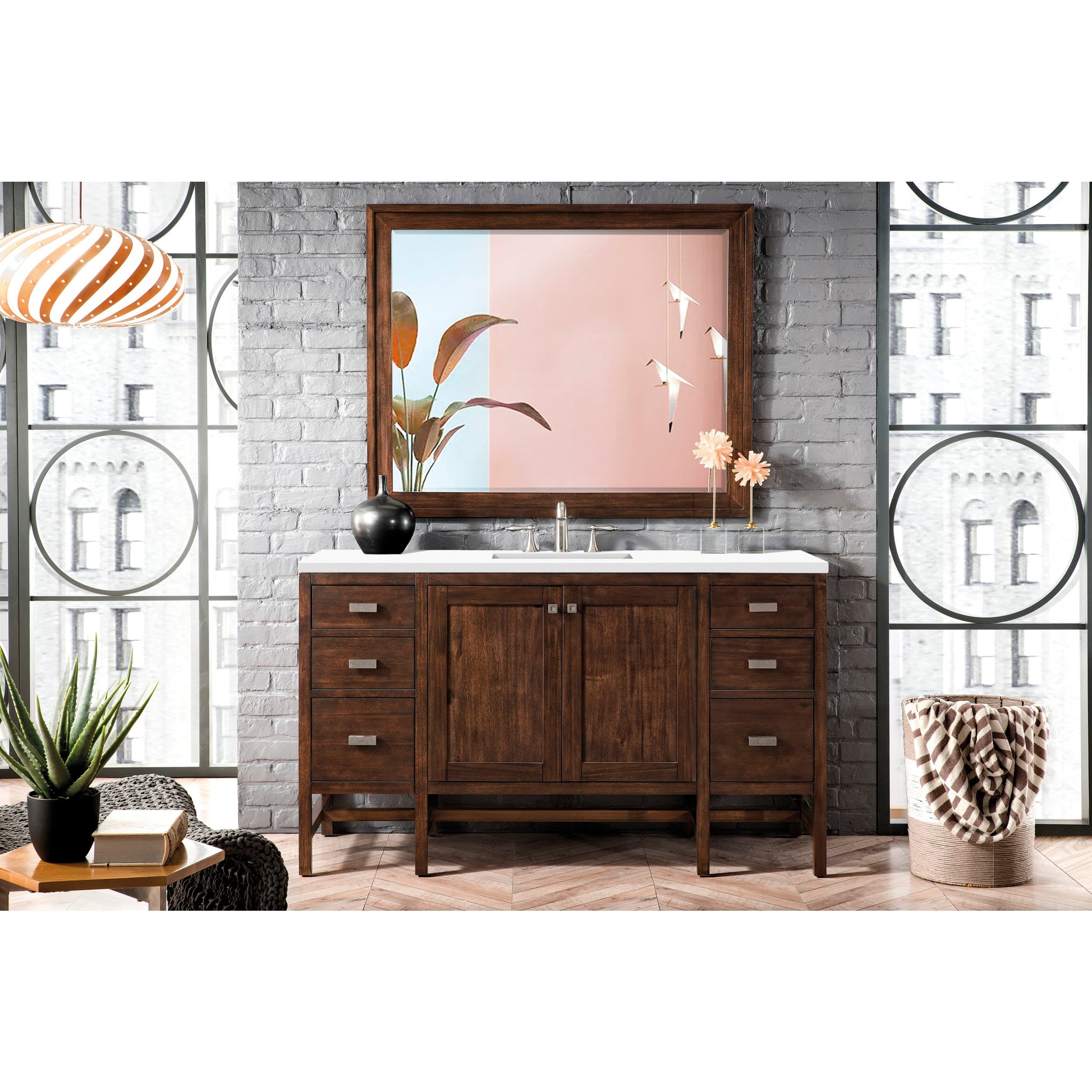 Mid-Century Acacia / White Zeus - 3 Faucet Holes