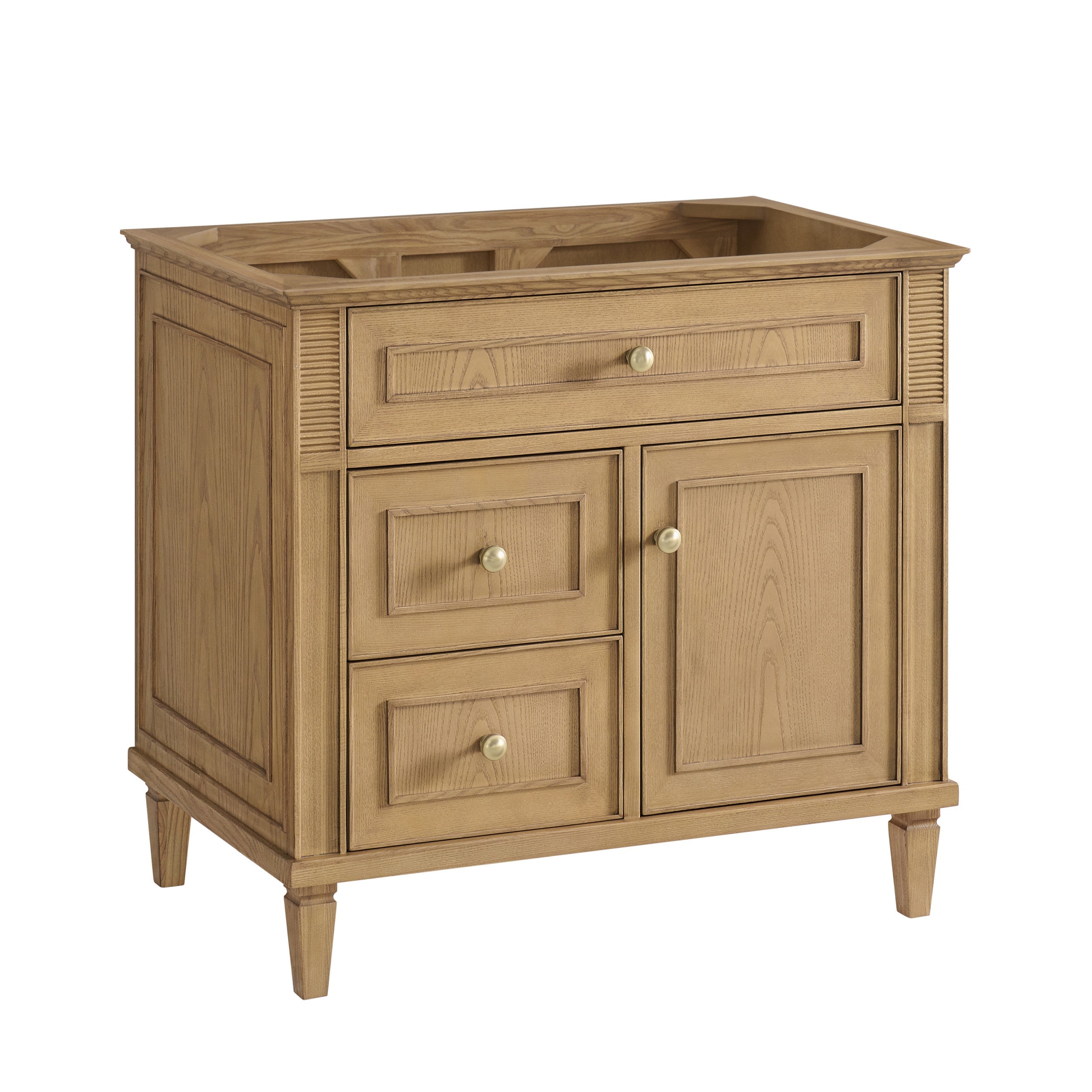 Light Natural Oak / White Zeus - 3 Faucet Holes