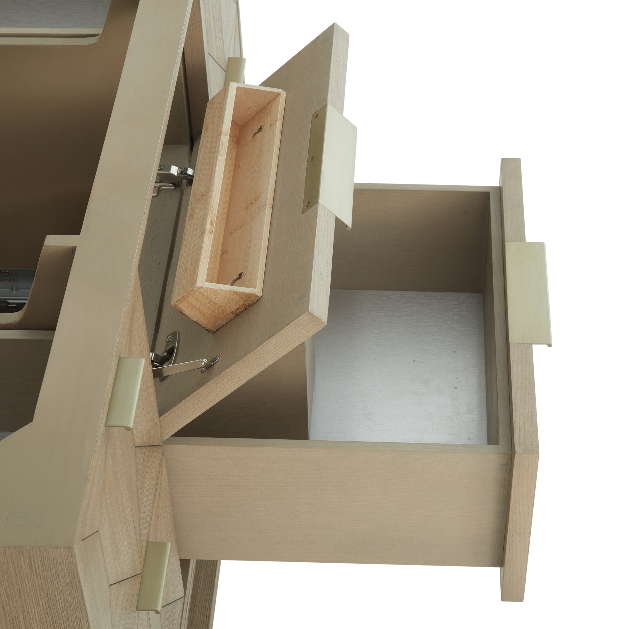 Pebble Oak / White Zeus - 3 Faucet Holes