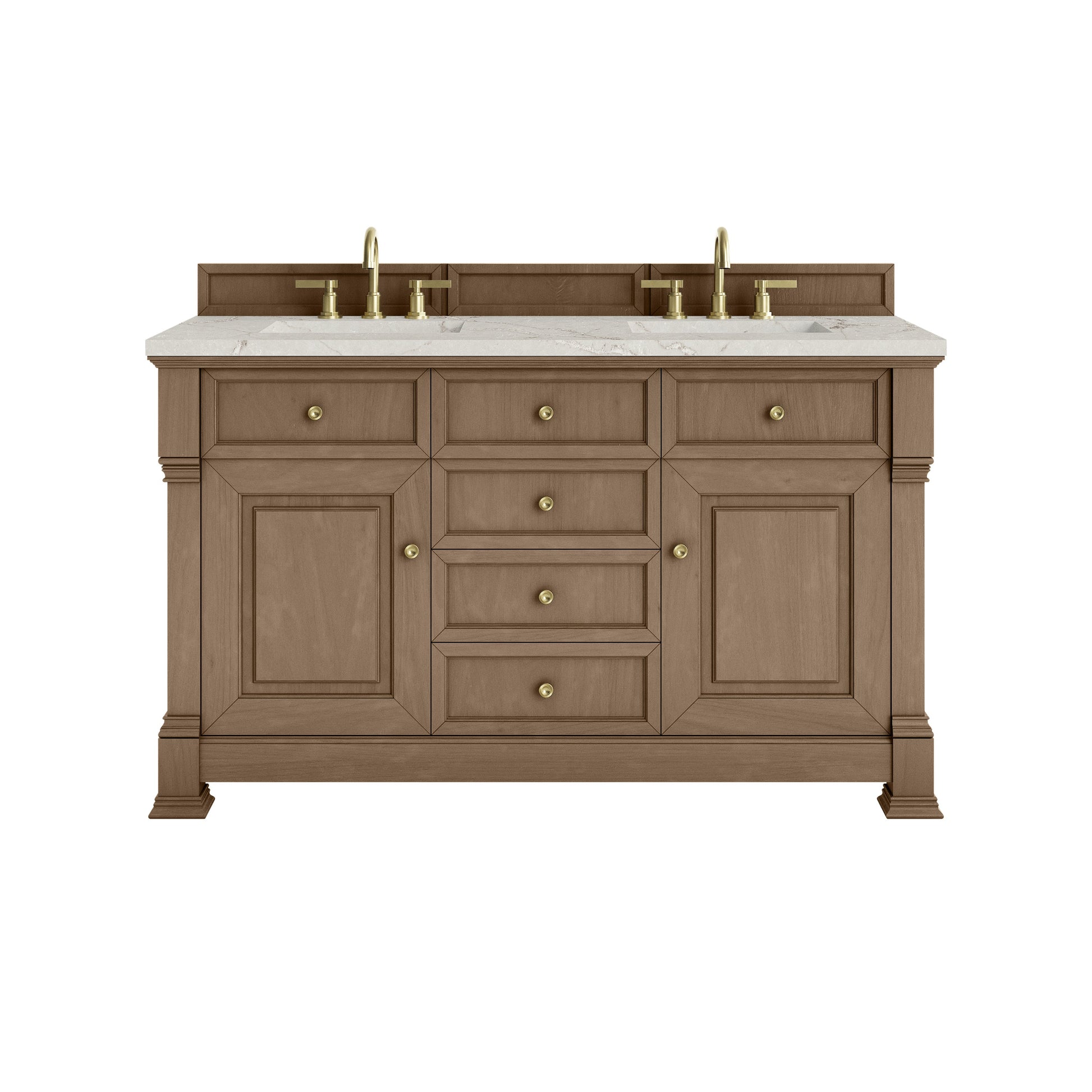 Pecan / Victorian Silver - 3 Faucet Holes