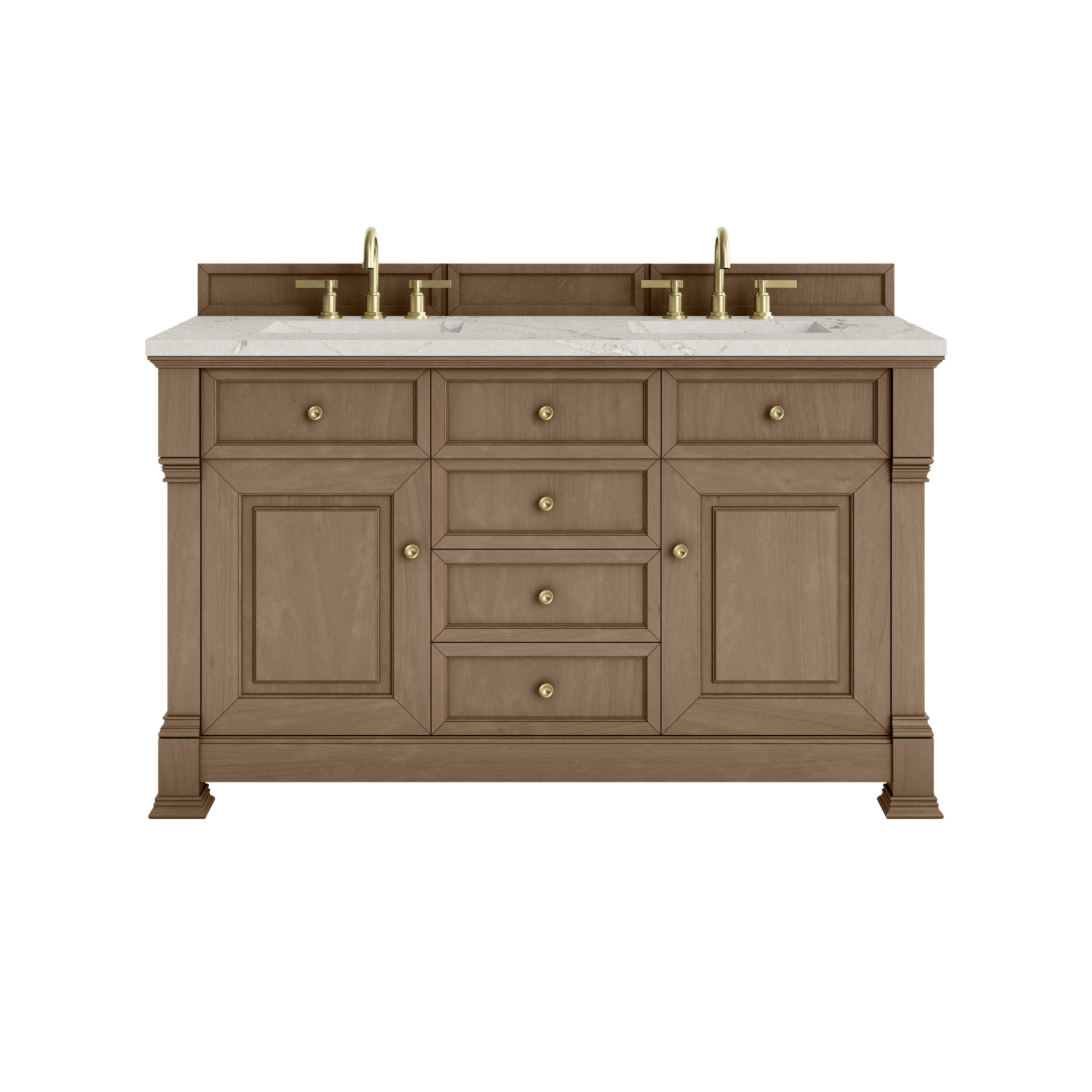 Pecan / Victorian Silver - 3 Faucet Holes