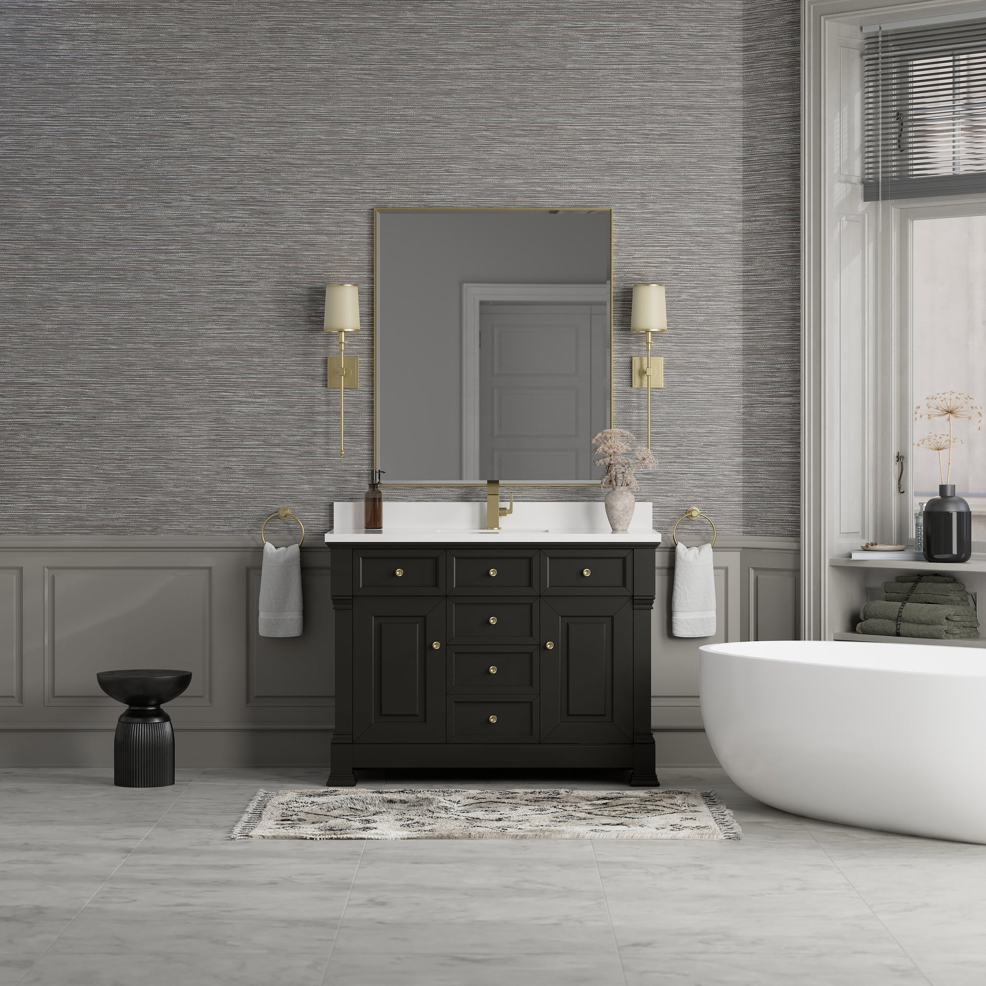 Black Onyx / White Zeus - 1 Faucet Hole