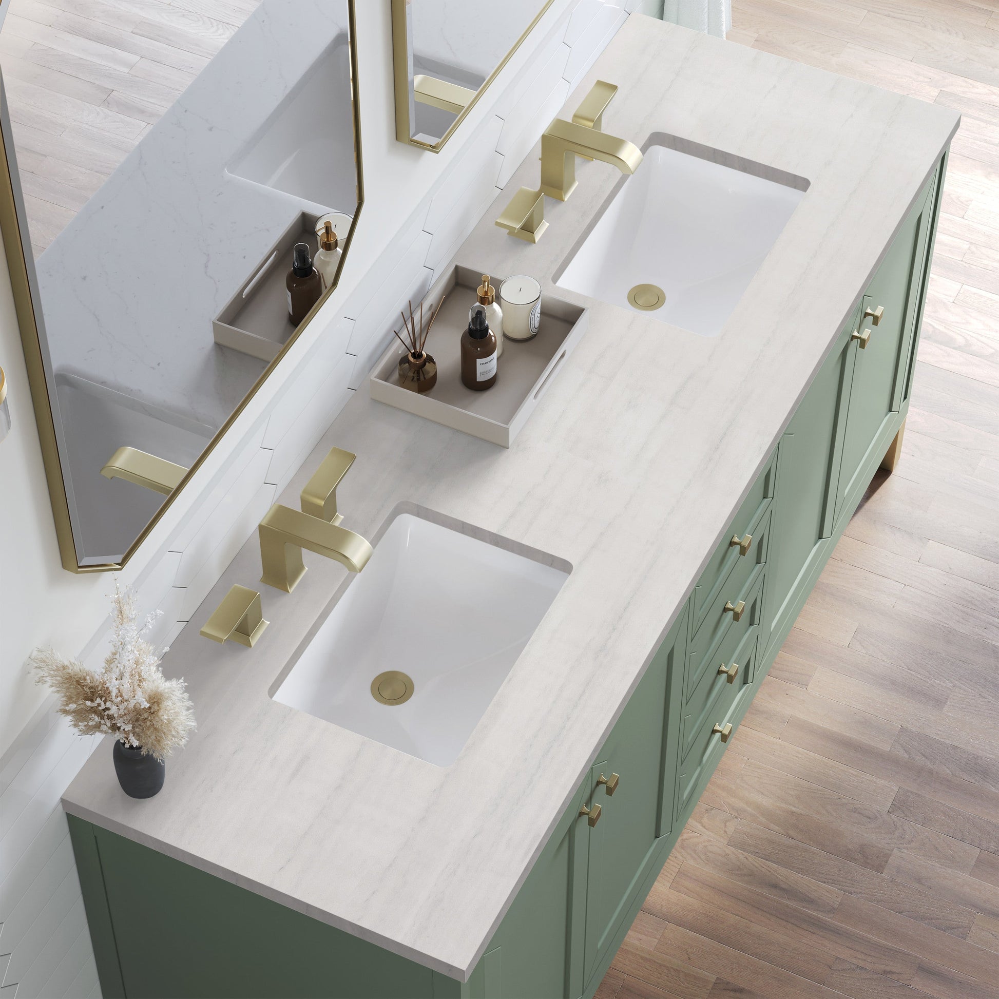 Smokey Celadon / Arctic Fall - 3 Faucet Holes