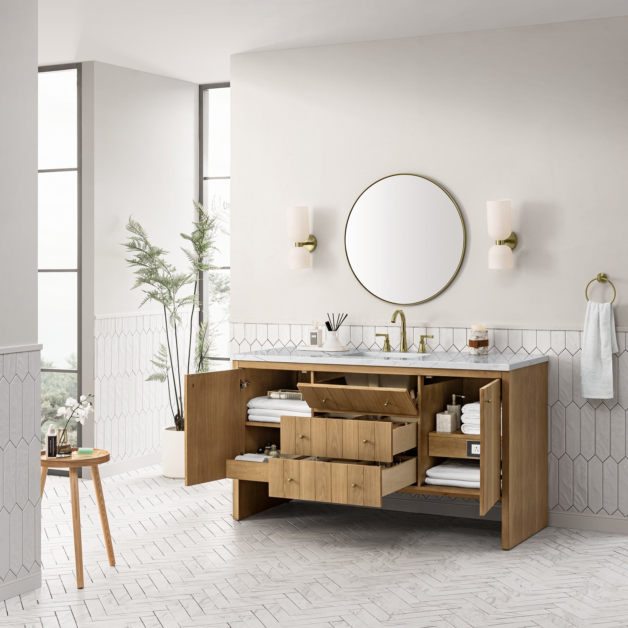 Light Natural Oak / Ethereal Noctis - 3 Faucet Holes