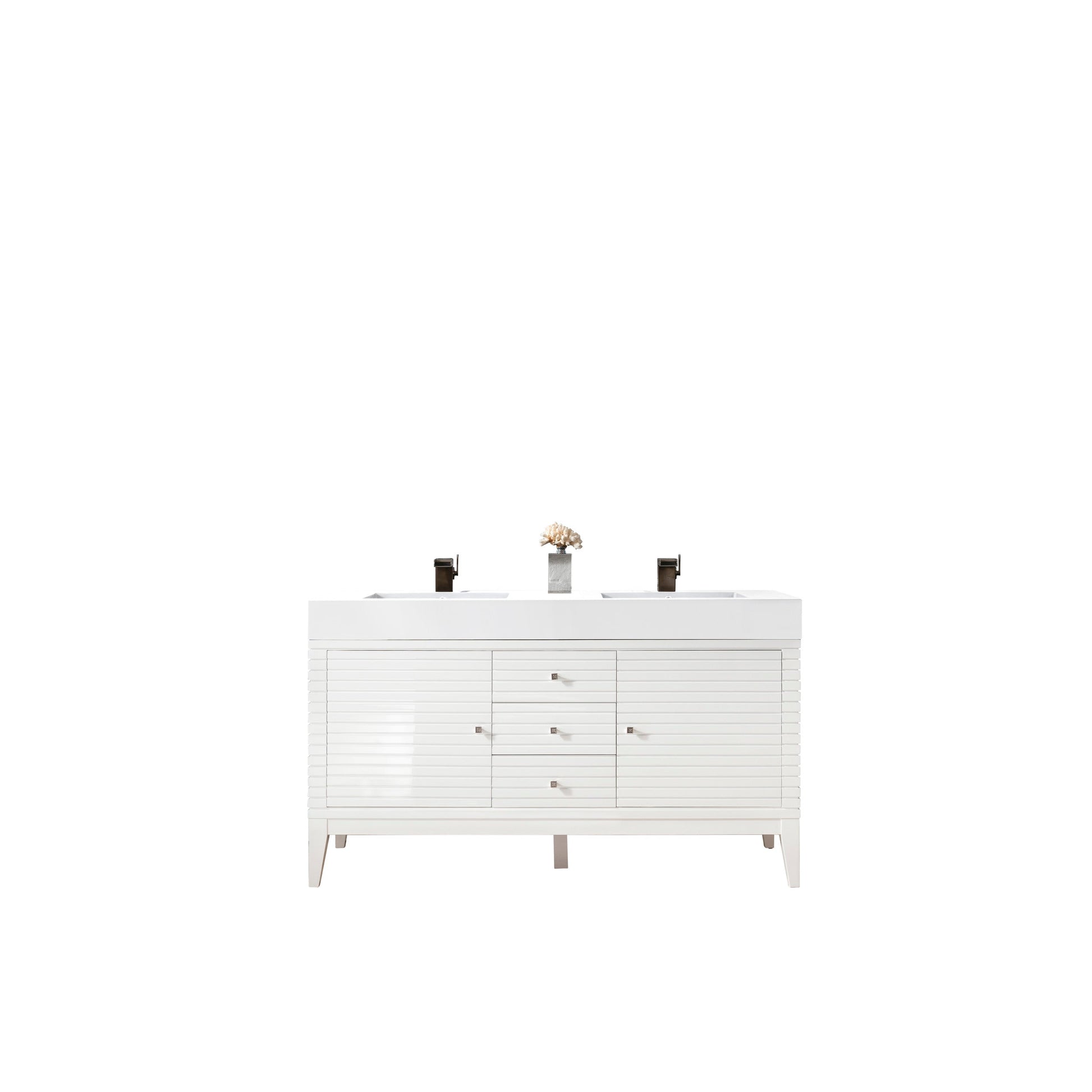 Glossy White / Glossy White - 1 Faucet Hole
