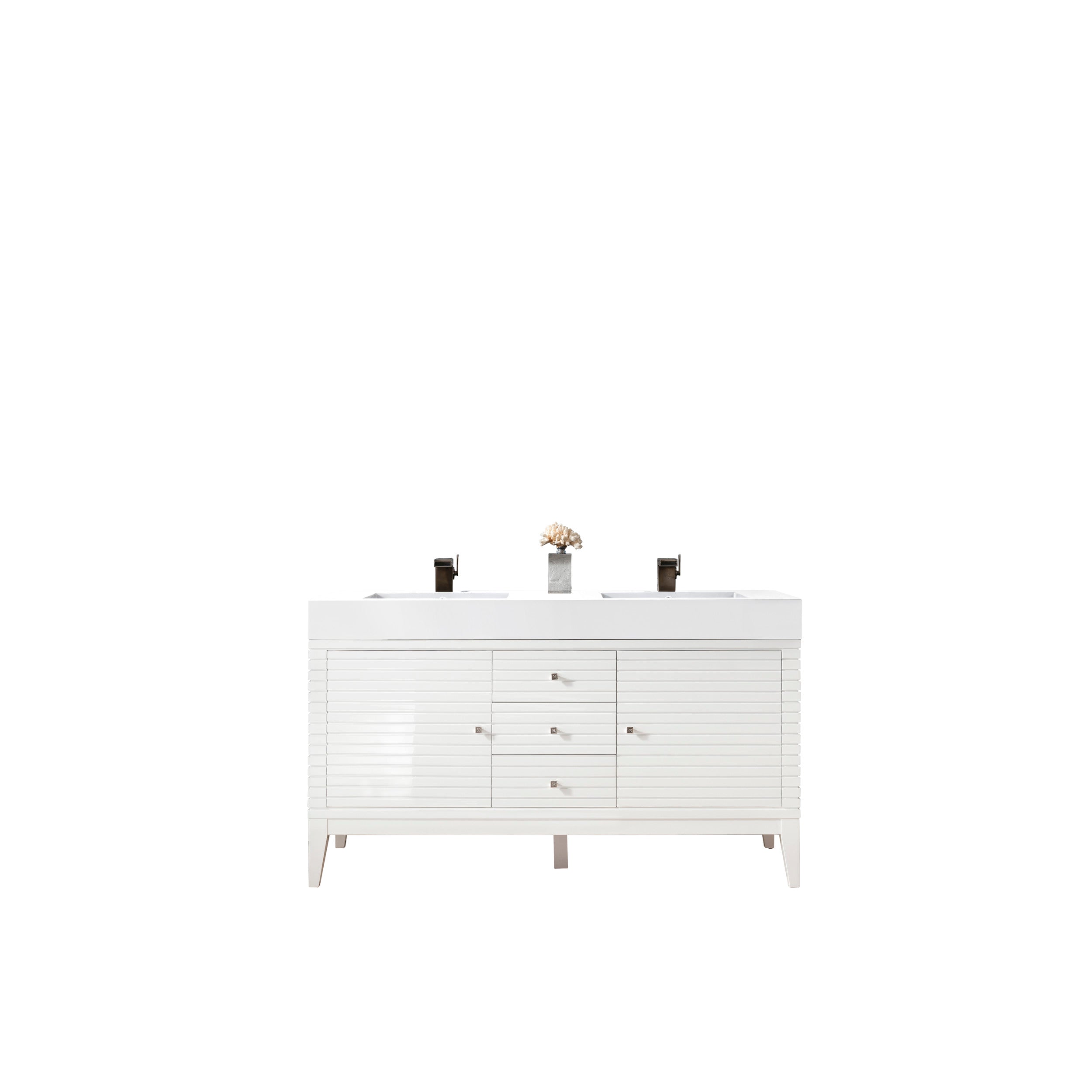 Glossy White / Glossy White - 1 Faucet Hole