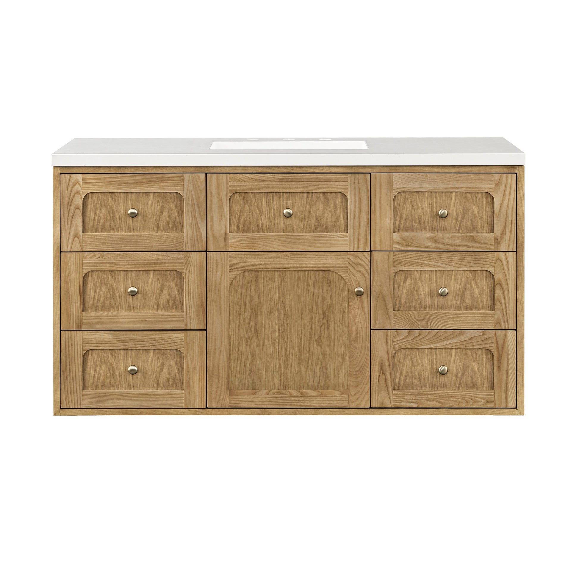 Light Natural Oak / White Zeus - 3 Faucet Holes