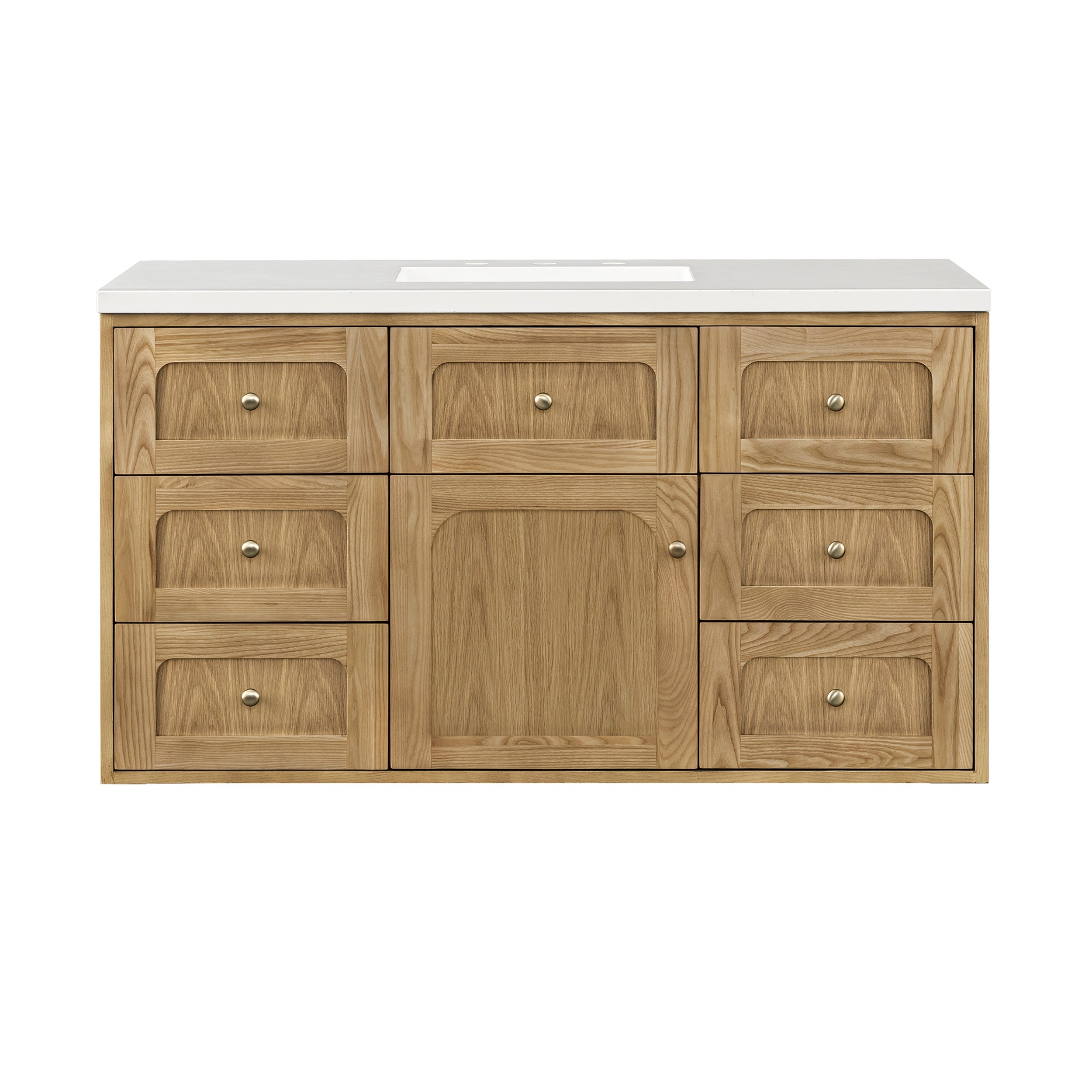 Light Natural Oak / White Zeus - 3 Faucet Holes