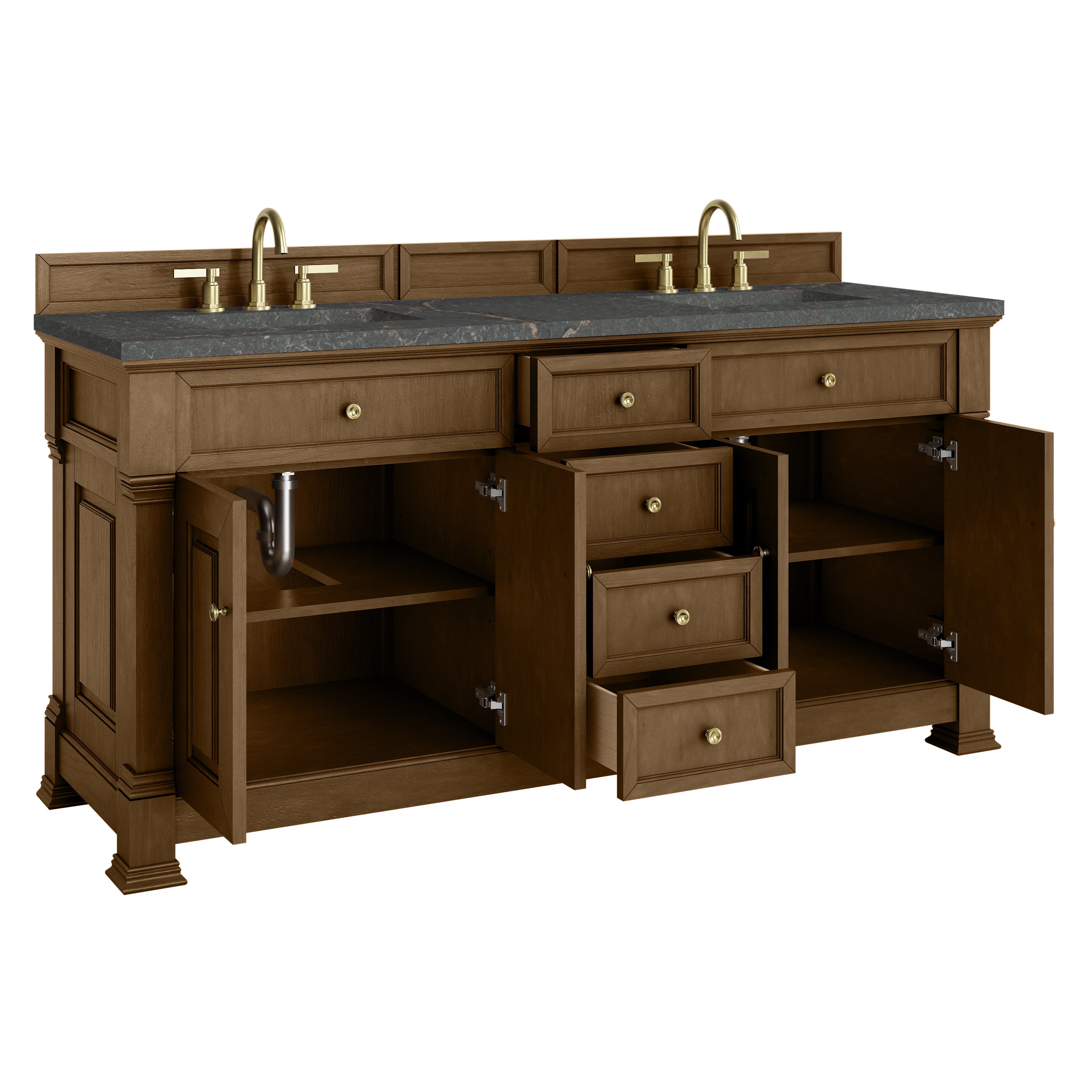 Honey Oak / Parisien Bleu - 3 Faucet Holes