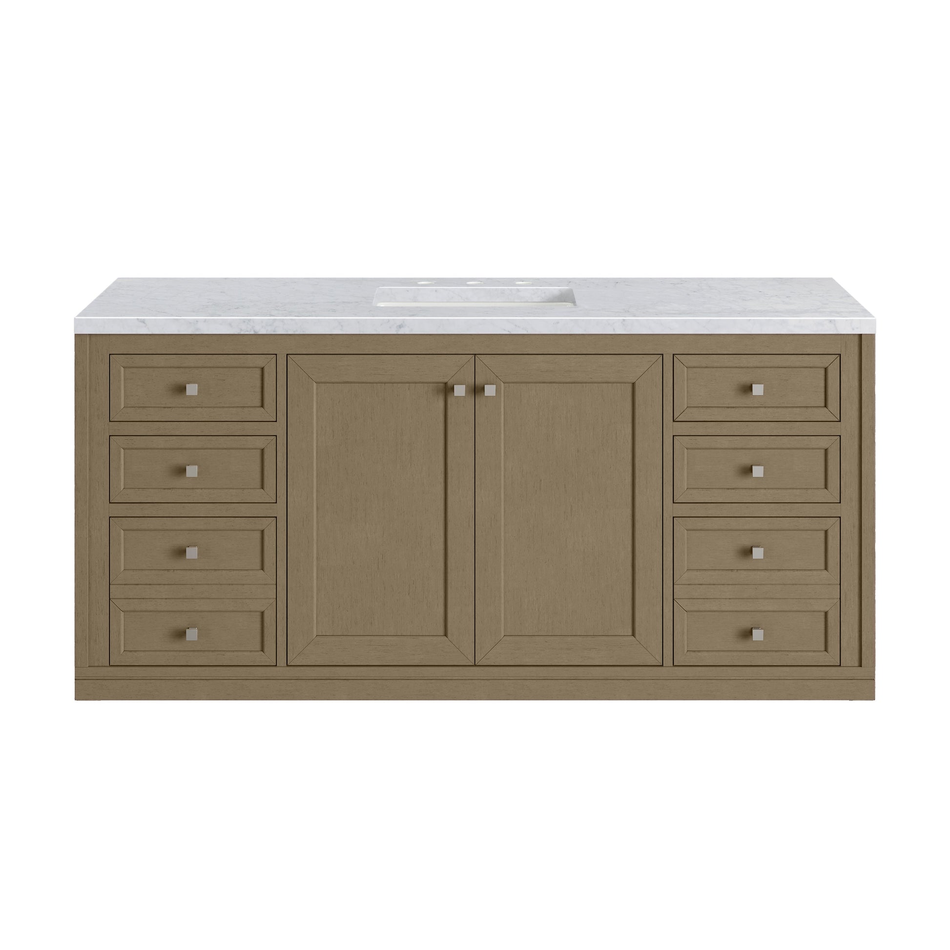 Walnut Whisper / Carrara White - 3 Faucet Holes