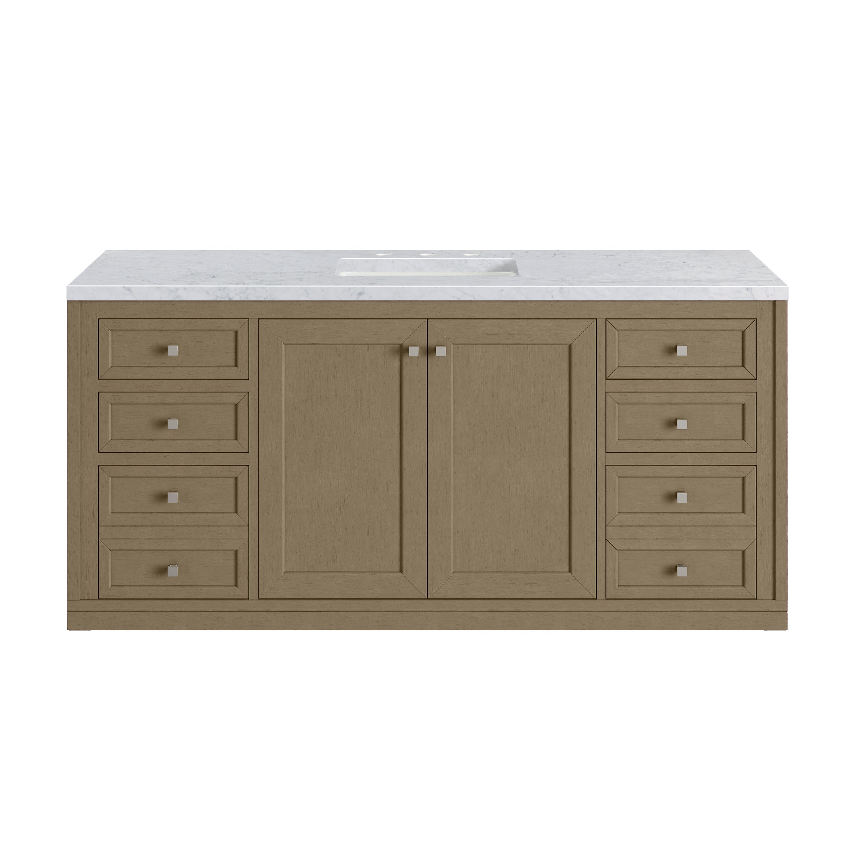 Walnut Whisper / Carrara White - 3 Faucet Holes
