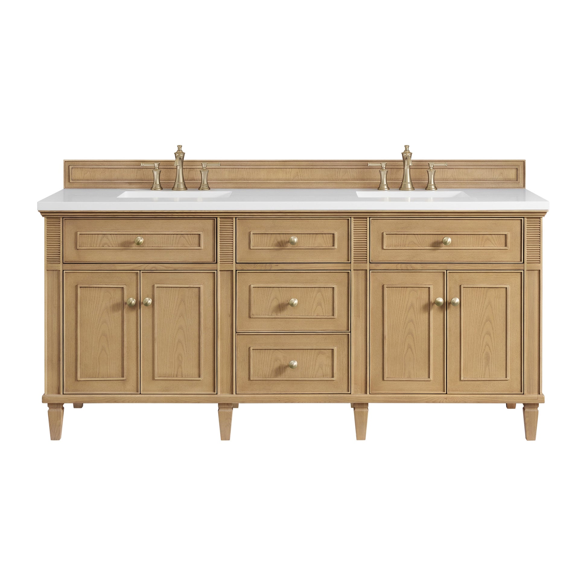 Light Natural Oak / White Zeus - 3 Faucet Holes