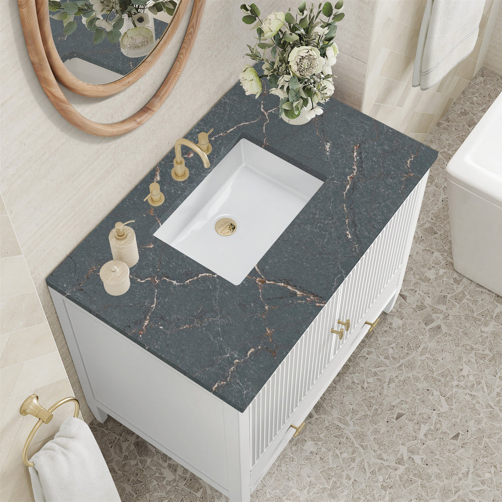 Bright White / Parisien Bleu - 3 Faucet Holes