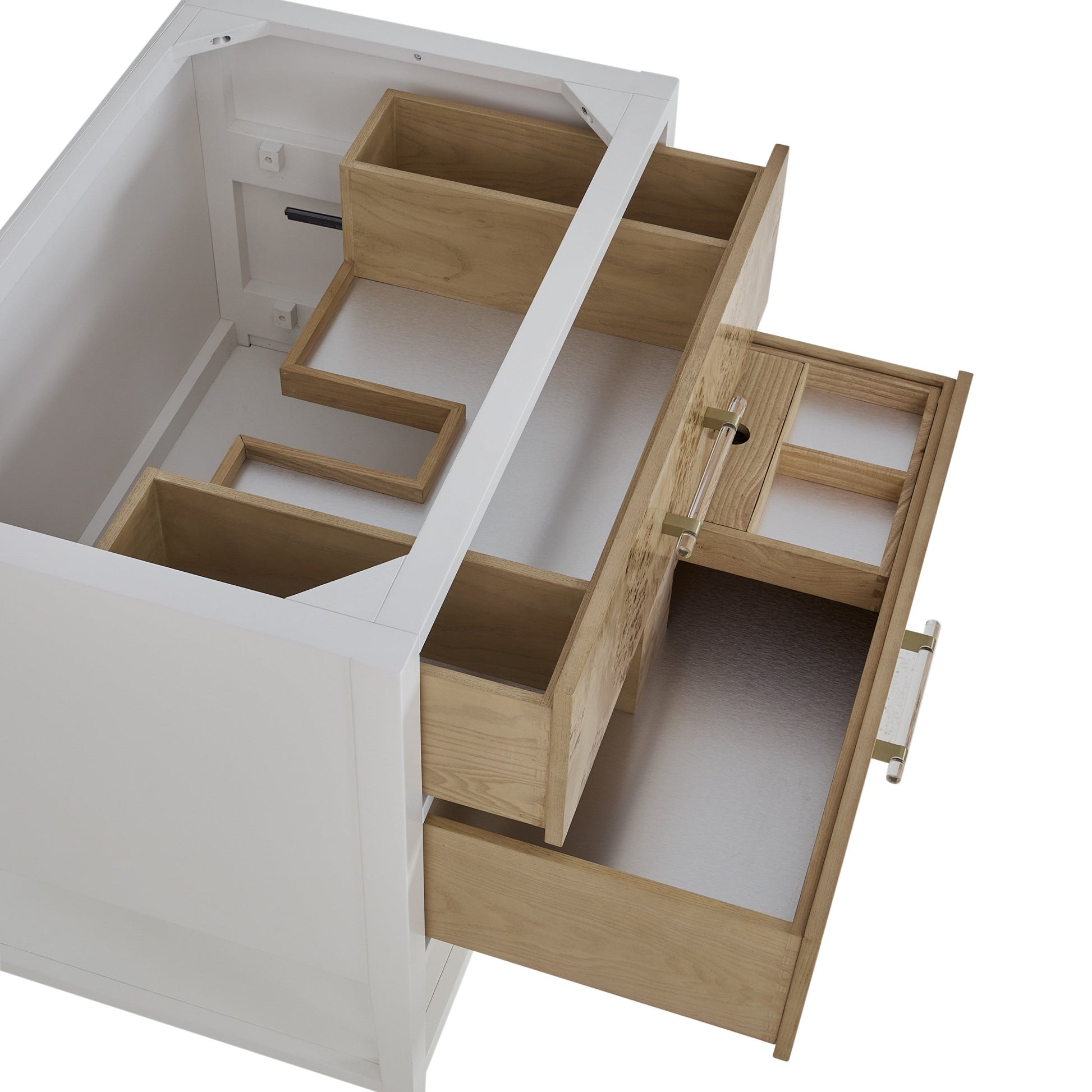 Polished White and Light Mappa Burl / White Zeus - 3 Faucet Holes