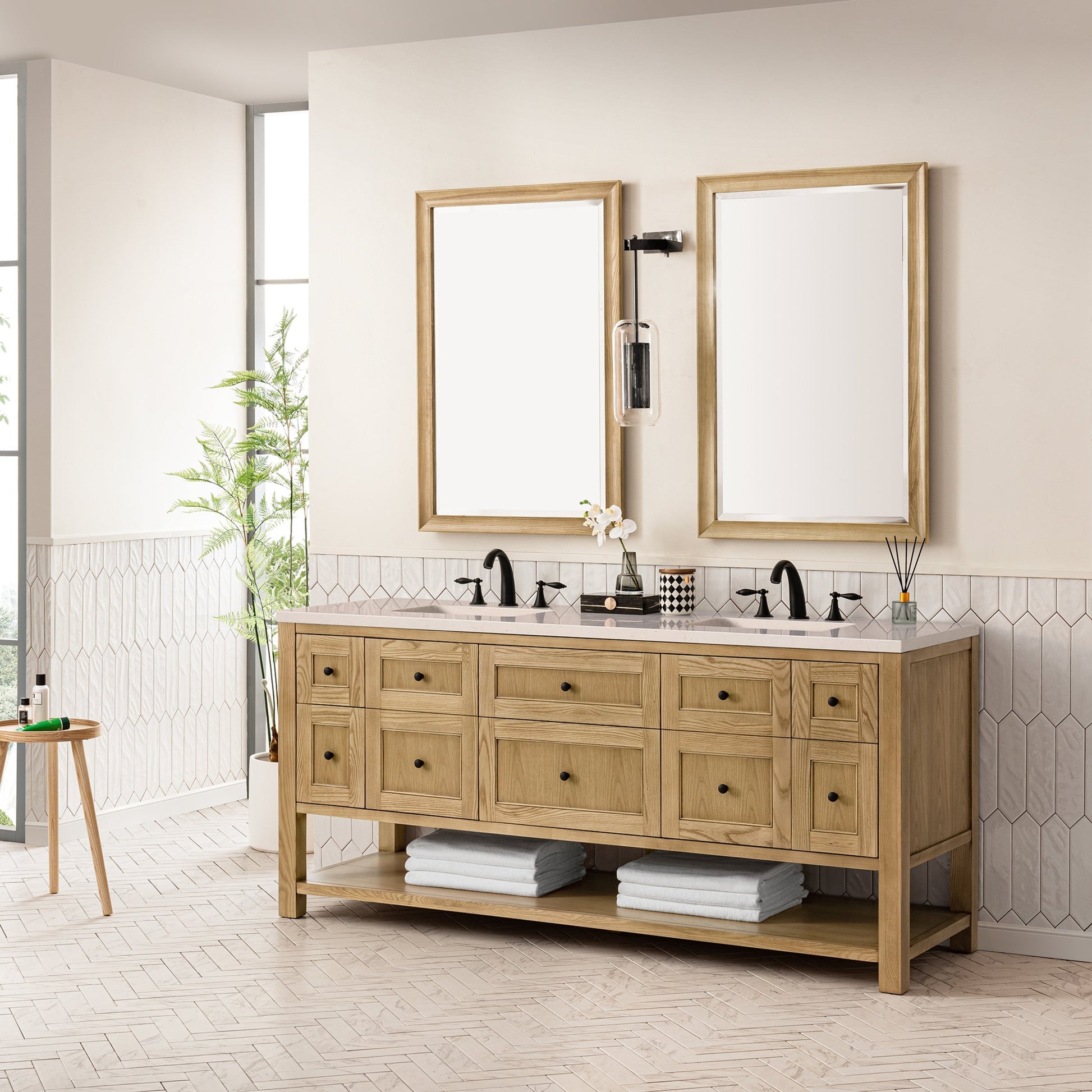 Light Natural Oak / Eternal Marfil - 3 Faucet Holes