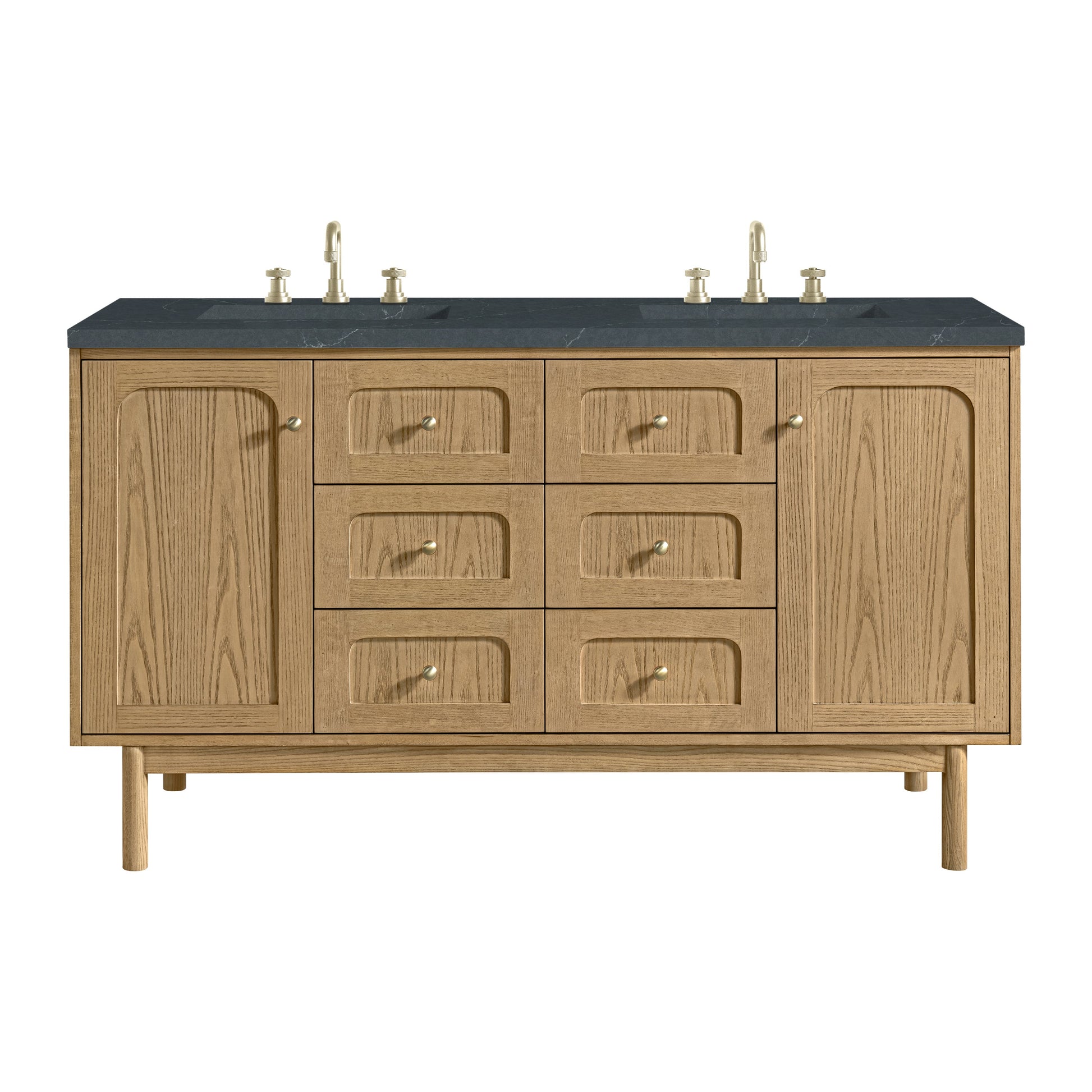 Light Natural Oak / Charcoal Soapstone - 3 Faucet Holes