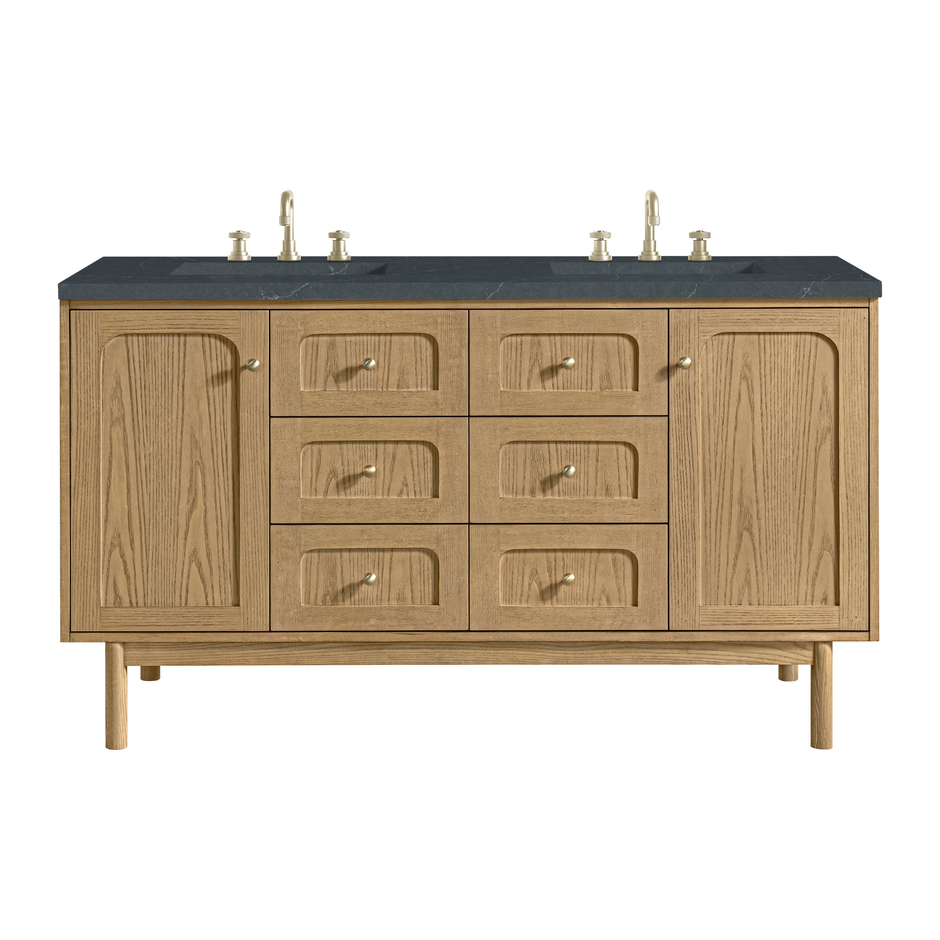 Light Natural Oak / Charcoal Soapstone - 3 Faucet Holes