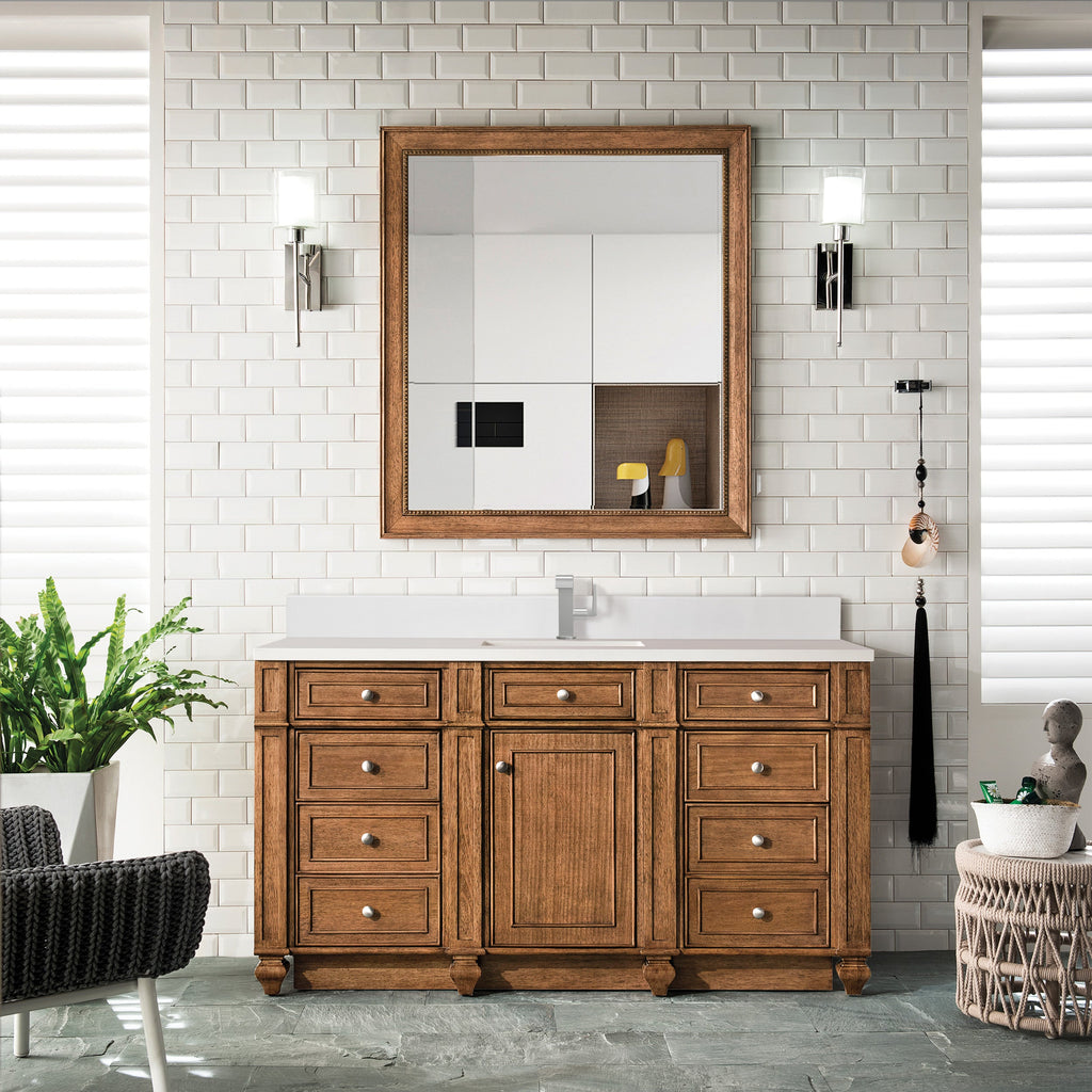 Saddle Brown / White Zeus - 1 Faucet Hole